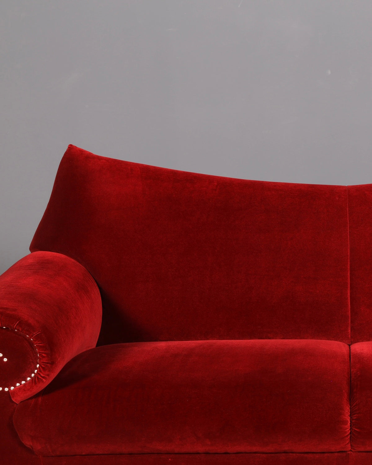 Opulentes Bretz Gaudi Rotes Samtsofa Designer Couch 3-Sitzer Sofa Barock Bordeaux Samt
