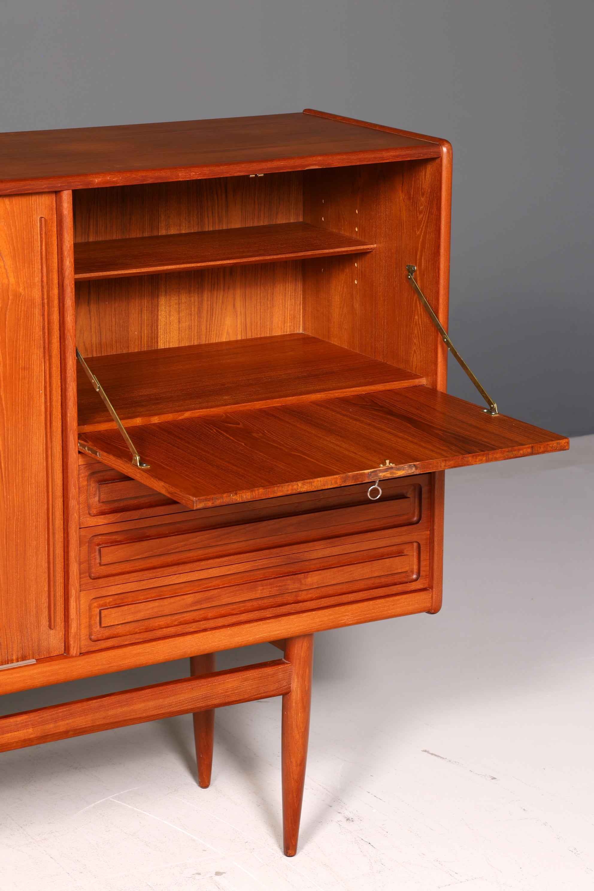 Traumhaftes Original Holger Christensen Møbelmagasiner Sideboard Teak Danish Design Kopenhagen