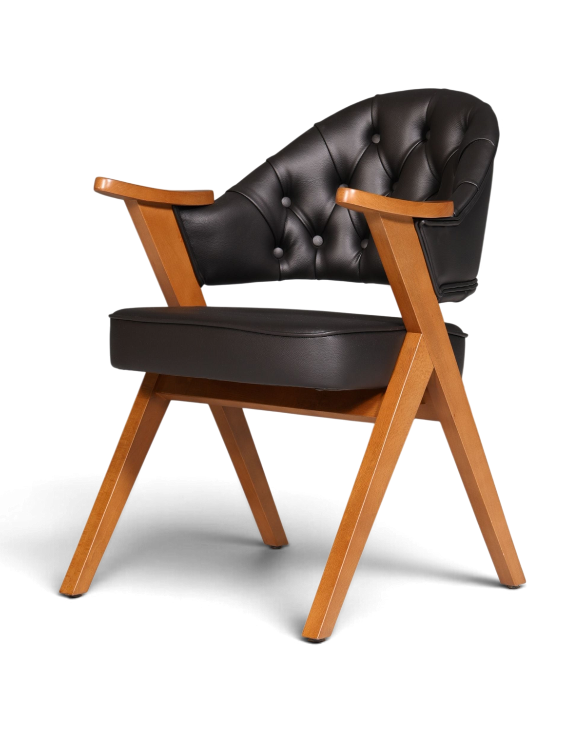 Luxuriöser "Manchester Black" Stuhl Chesterfield Stil Bürostuhl Esszimmerstuhl Lounge Stuhl