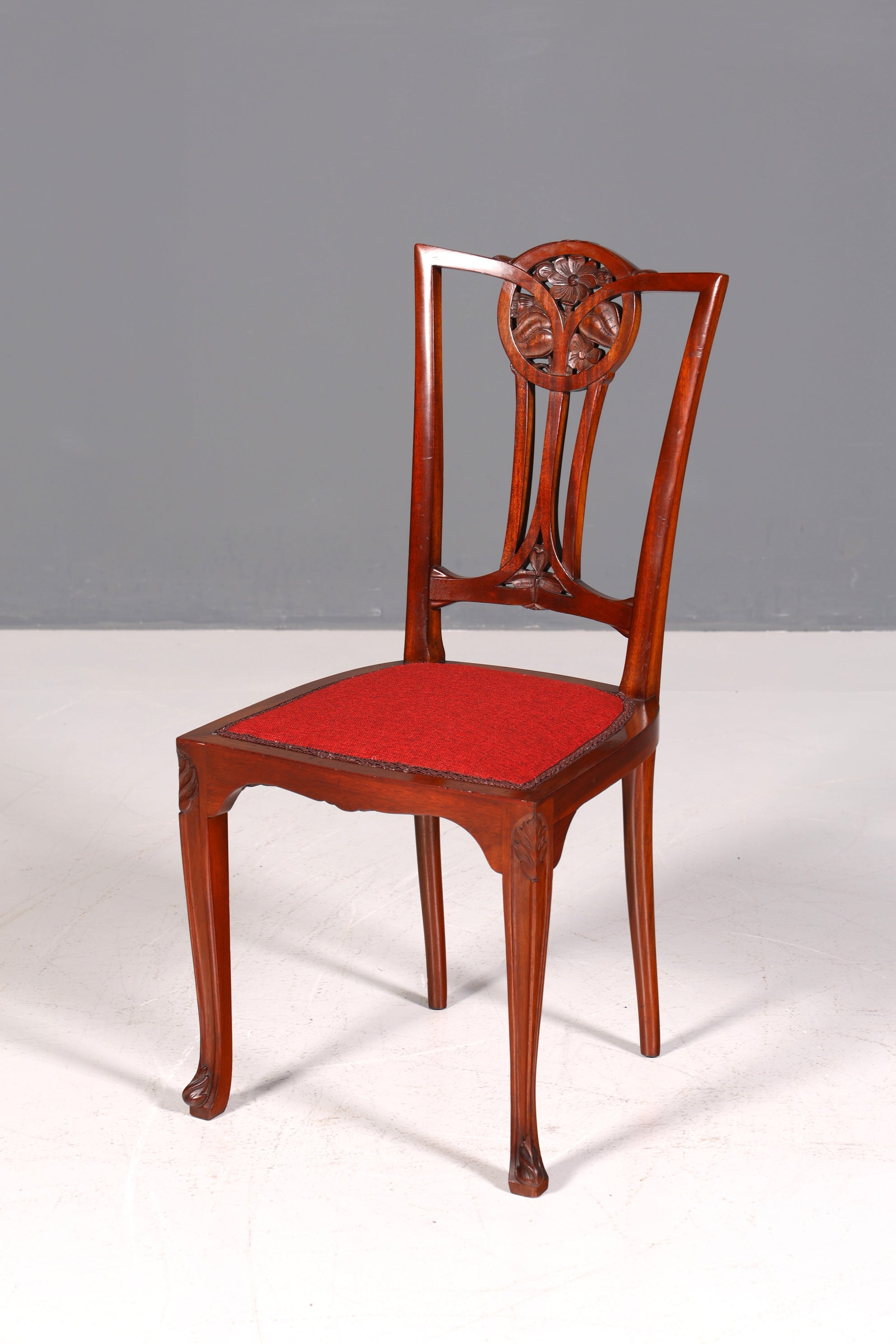 Wunderschöner Jugendstil Stuhl Sekretär Stuhl Englisch Antik Küchenstuhl um 1900 1 von 2