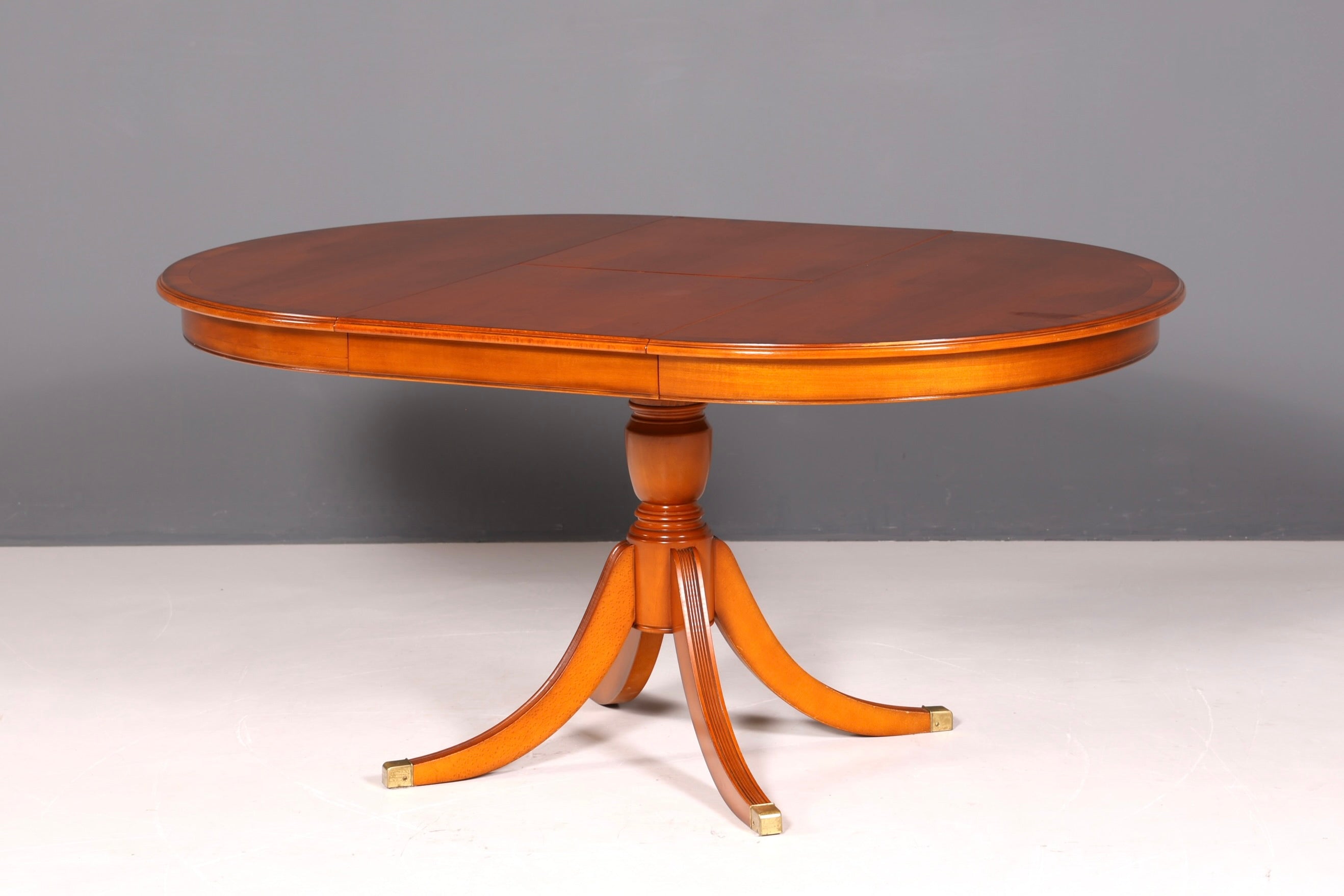 G094 Finish cm Wunderschöner Englischer Tisch ausziehbarer Esstisch Antik Stil 60s Küchentisch Eibe