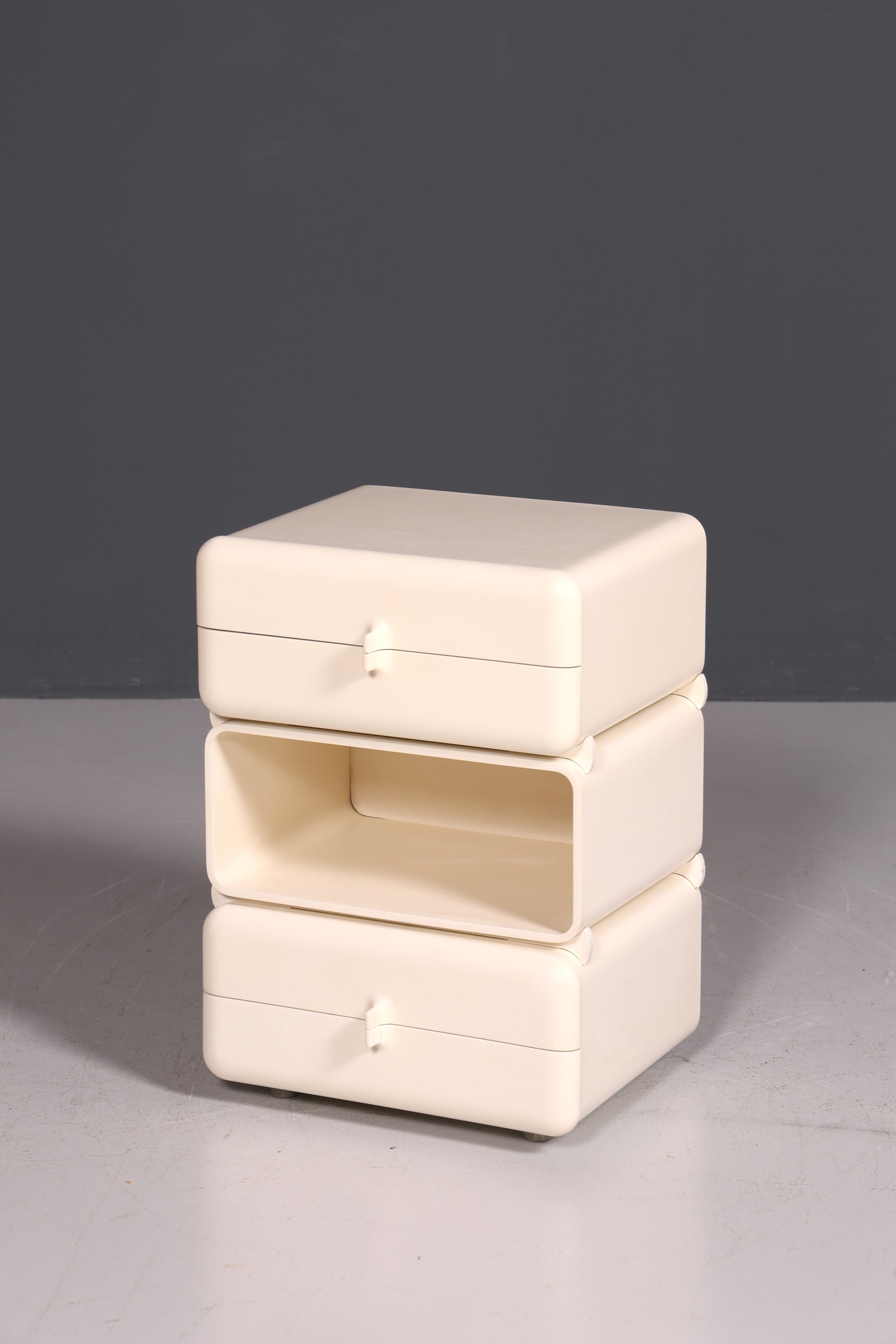 Seltene Mid Century Kommode Space Age Module Nachttisch Design Frankreich Vintage Schubladenkommode 4 von 5