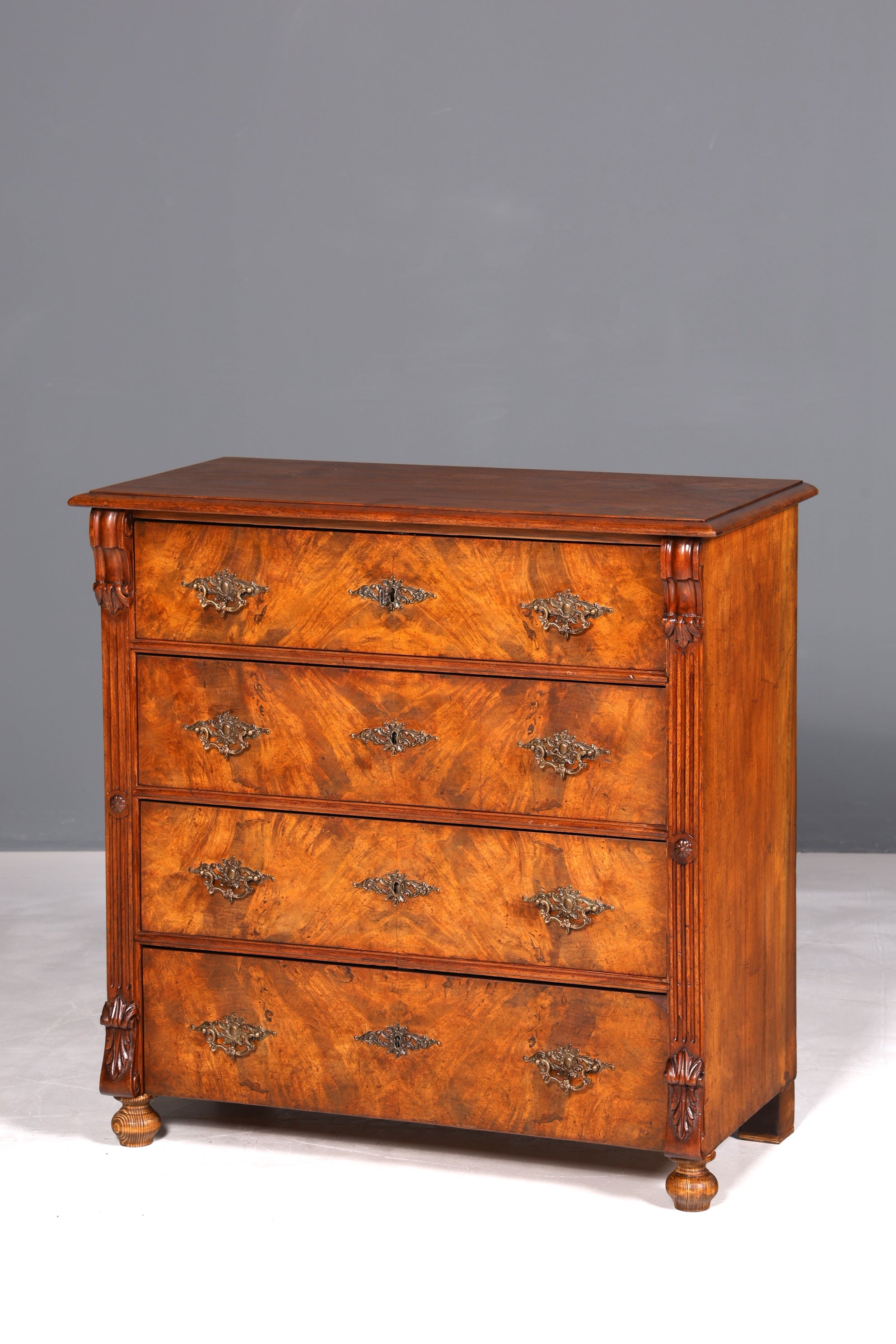 F904 Finish cm Wunderschöne Gründerzeit Kommode Jugendstil Antik Sideboard Schubladenkommode Wäschekommode