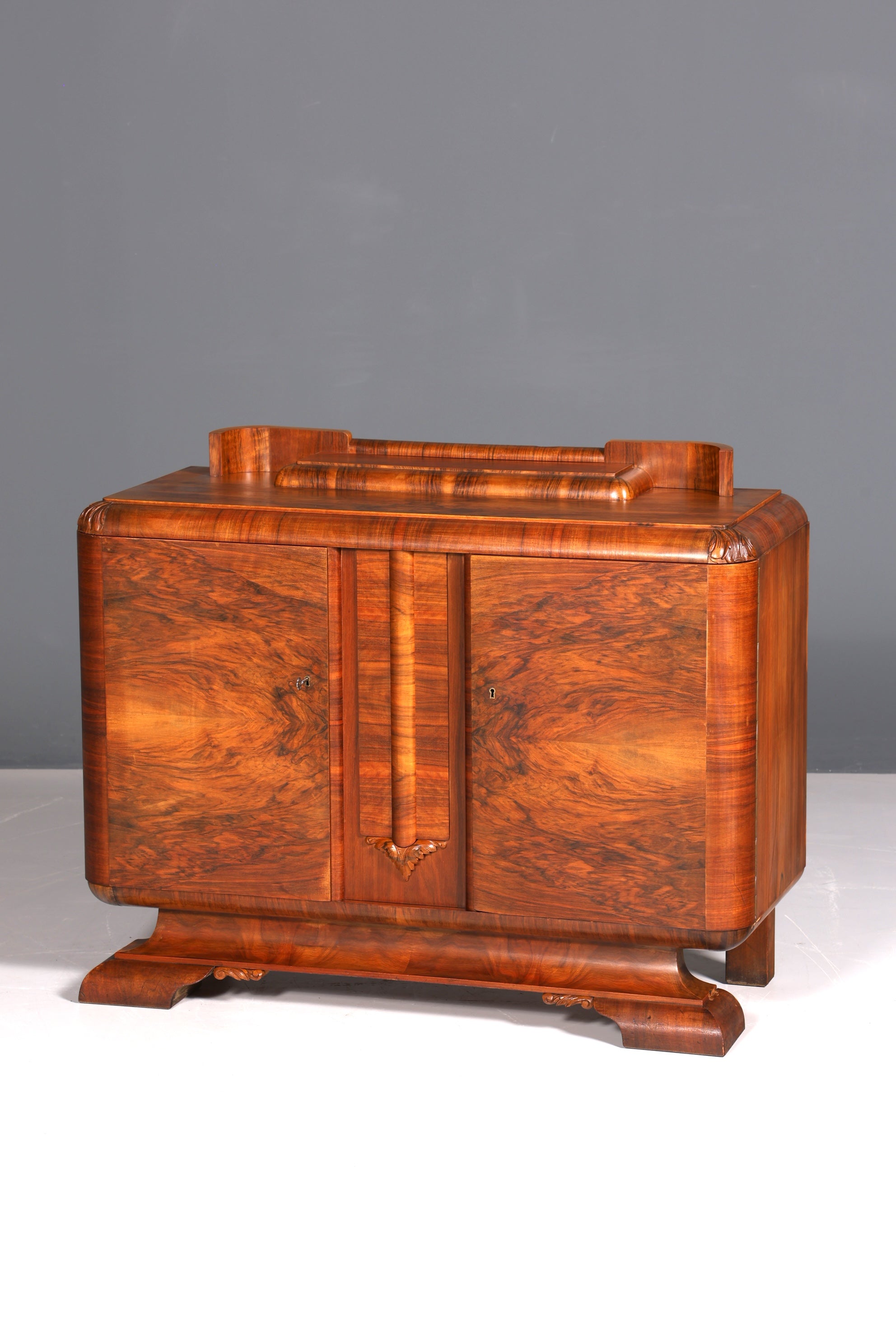 Beautiful original Art Deco cabinet, walnut sideboard, solid wood, antique dresser