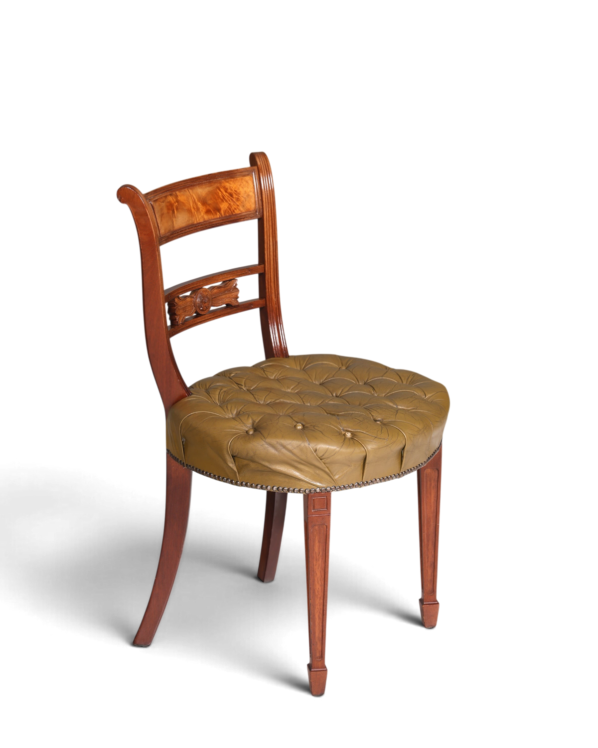 Wunderschöner Chesterfield Stuhl Anno Dom Sekretär Stuhl Englisch echt Leder Küchenstuhl 4 von 4