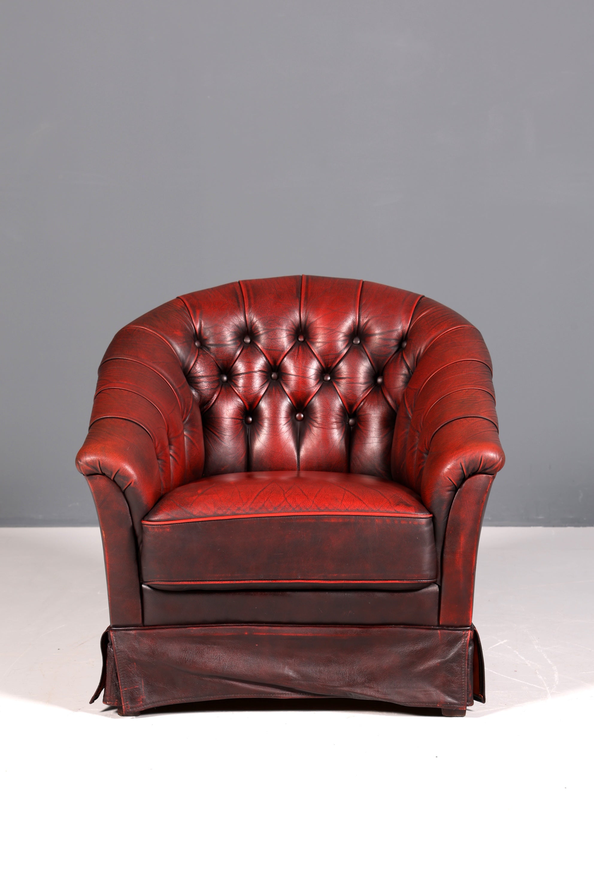 F844 Finish Stilvoller Original Chesterfield Sessel Englischer Armlehnsessel Englisch Herrensessel
