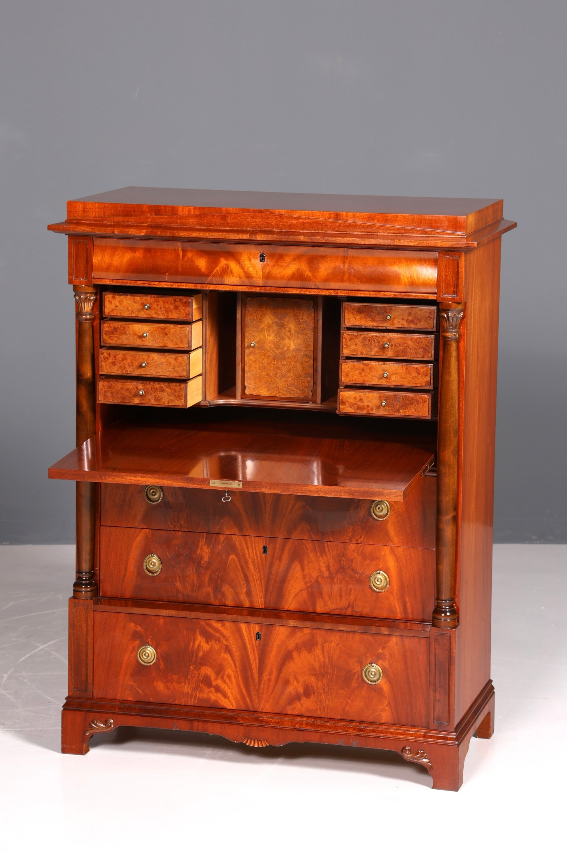 Traumhafter Original Biedermeier Sekretär um 1860 Englisch Kommode Antik Bürokommode