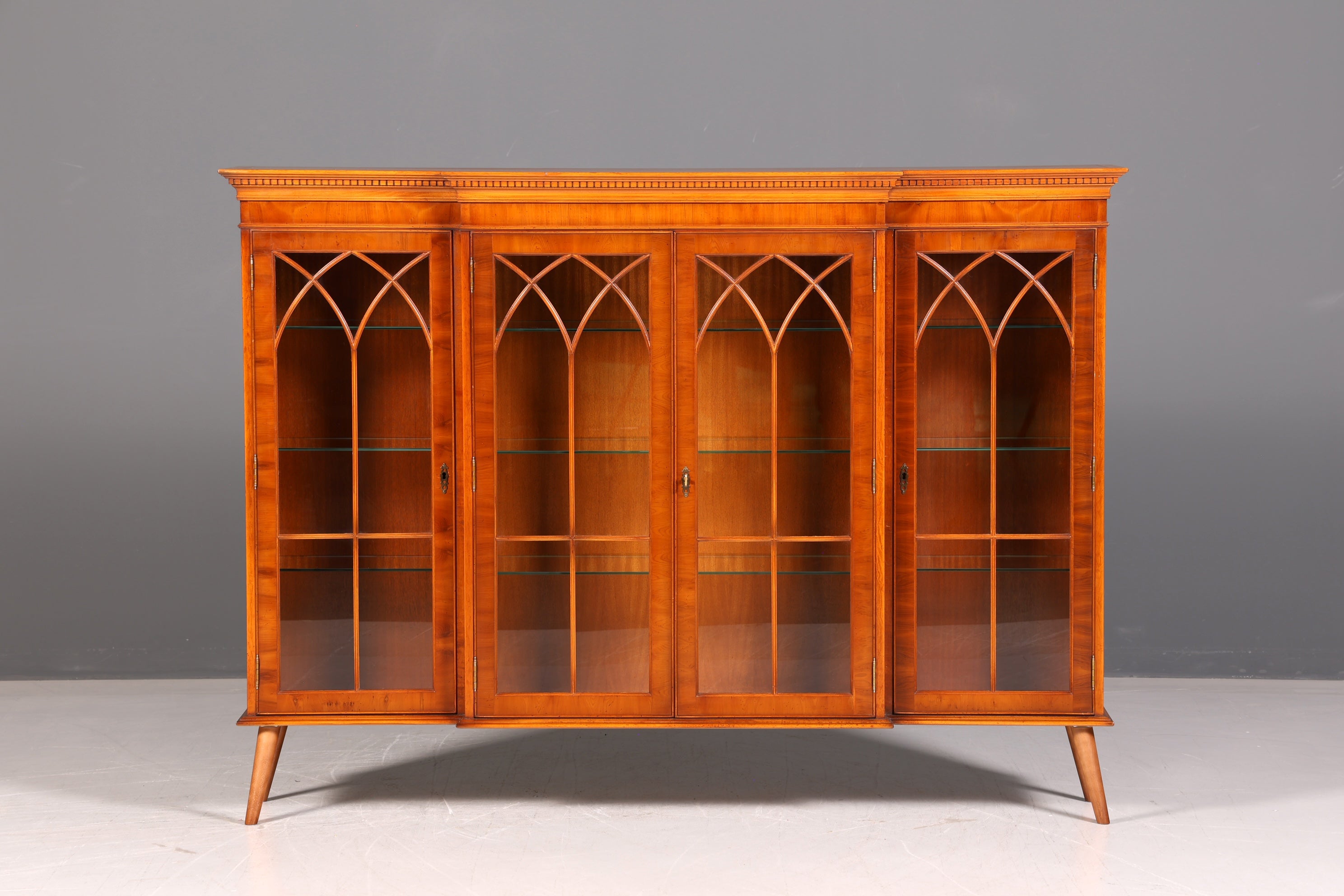 Beautiful English display cabinet, bookcase, library cabinet, display case, glass display cabinet, 60s Mid Century, china cabinet, highboard