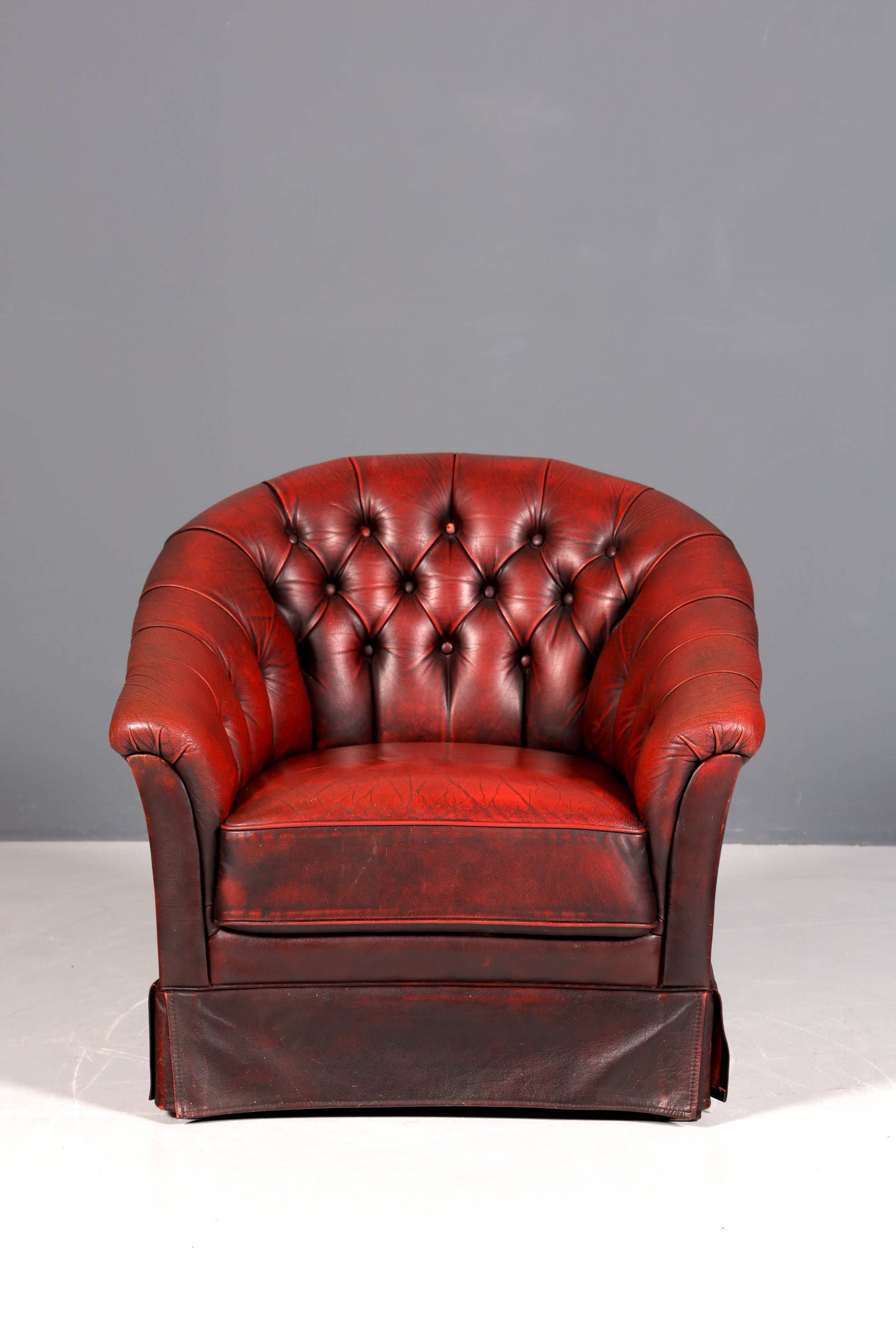 F845 Finish Stilvoller Original Chesterfield Sessel Englischer Armlehnsessel Englisch Herrensessel