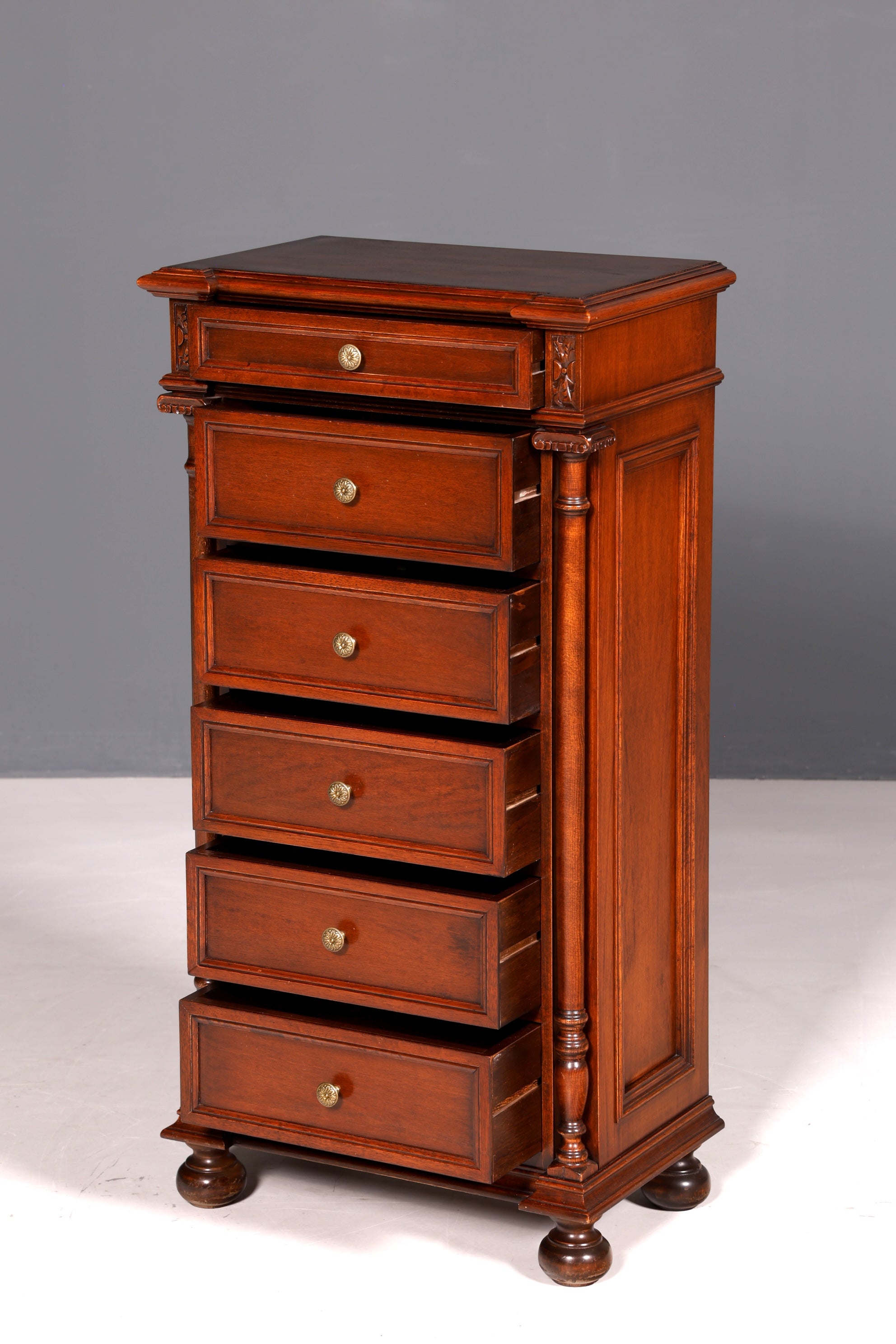 G089 Finish cm SELVA Wunderschöne Englische Kommode Holz TV Schrank Antik Sideboard