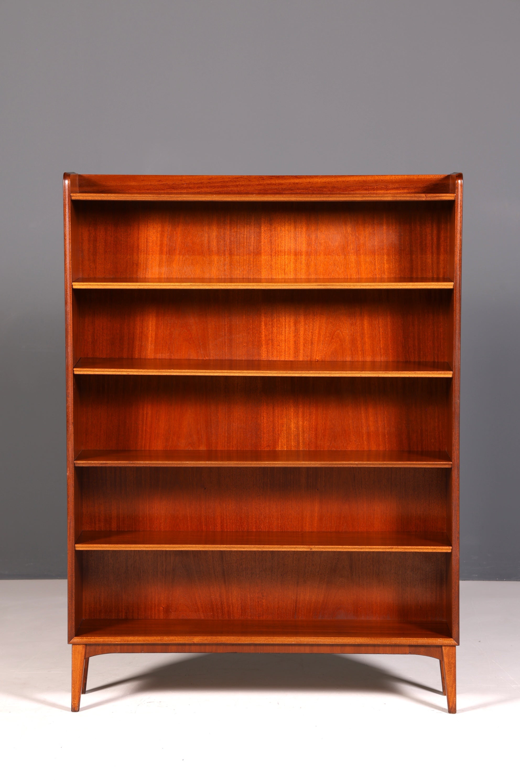 G088 Finish cm Schlichtes Mid Century Regal Vintage Bücherregal Schrank Buchablage 60s Bookshelf