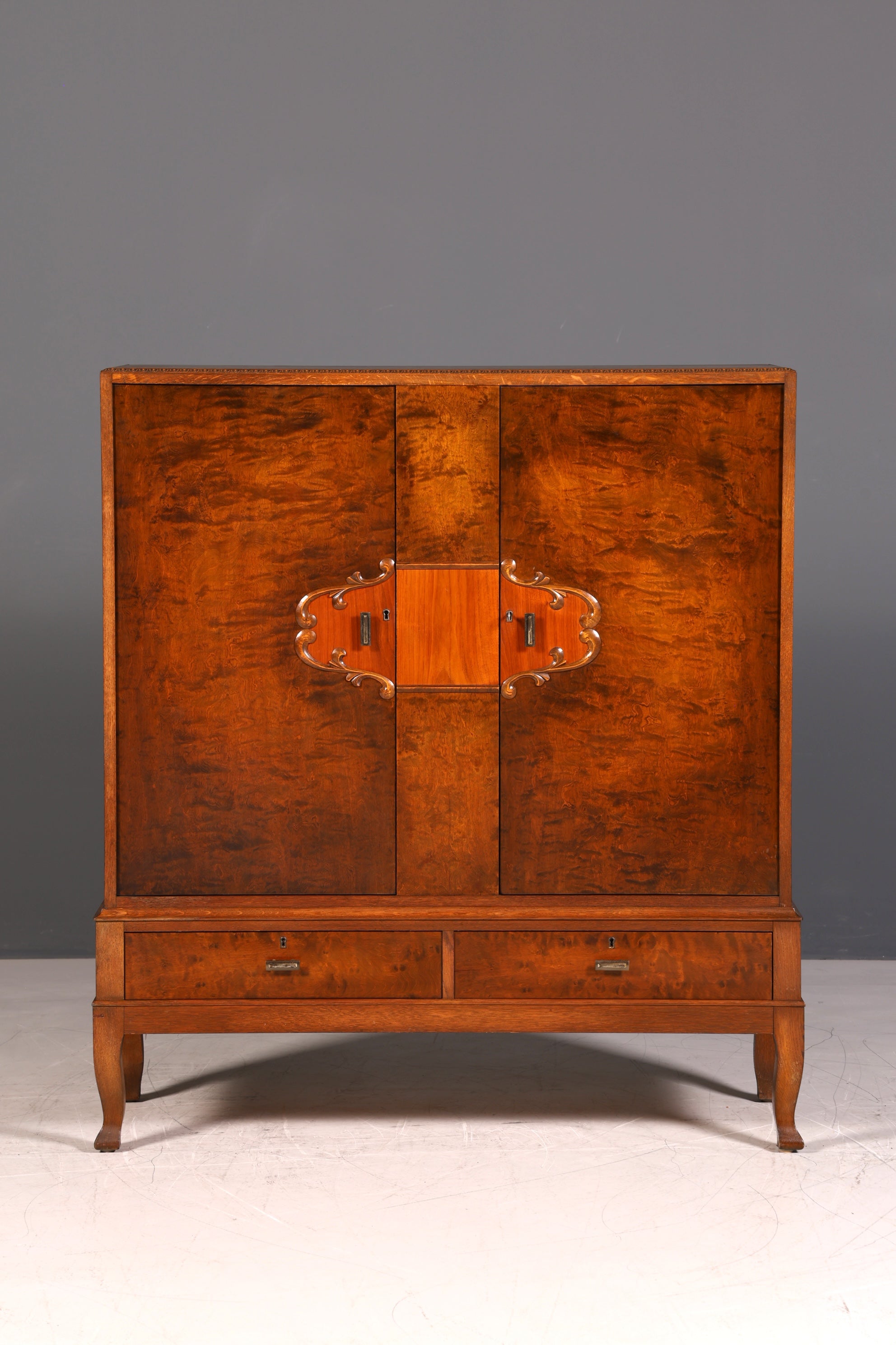 G149 Finish cm Stilvoller Original Art Deco Schrank Vertiko Sideboard um 1930 Highboard Kommode