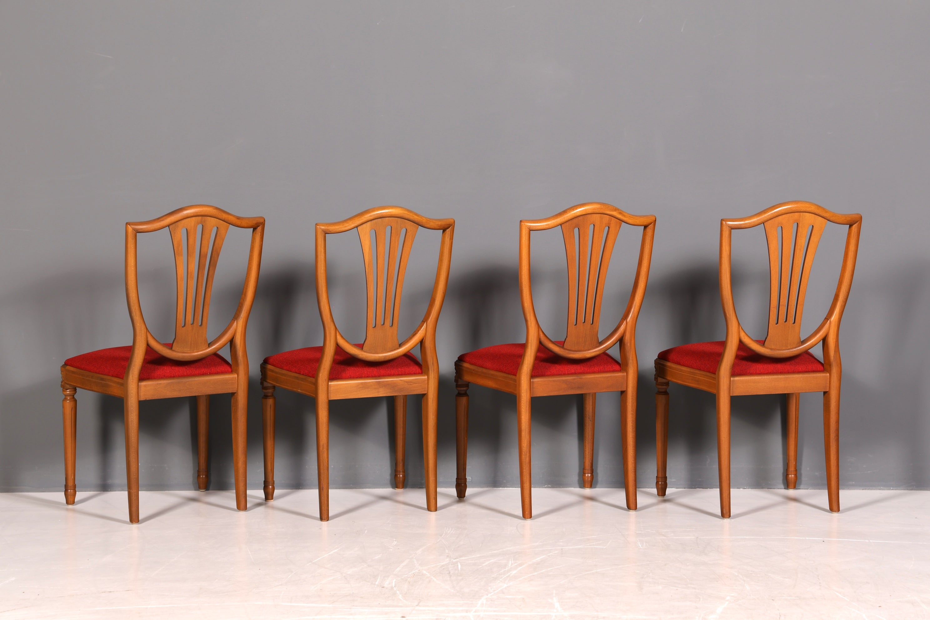 Wunderschöne 4er Set Englische Stühle Regency 60er Jahre Dining Chairs Antik Polsterstühle