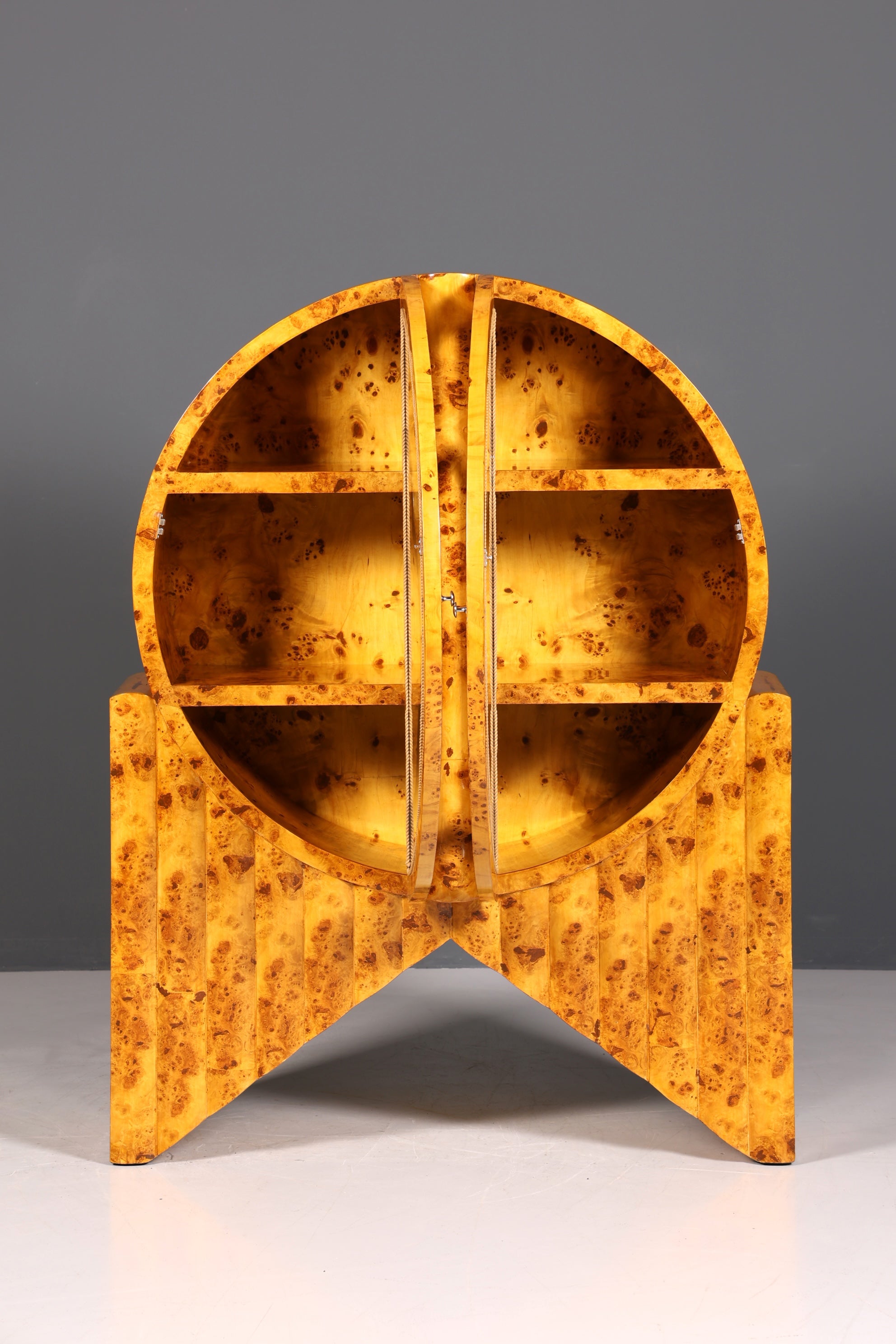 Impressive Art Deco design display cabinet, bookshelf, cult shelf, bookcase, book storage shelf, glass cabinet