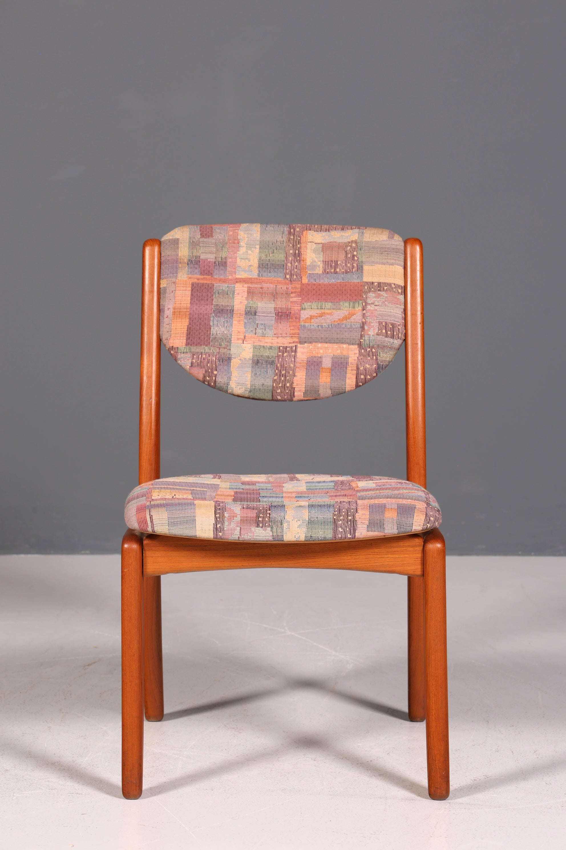 Schlichter Mid Century Stuhl Retro Esszimmer Stuhl Danish Design Küchenstuhl Teak Holz Sekretär Stuhl 2 von 2