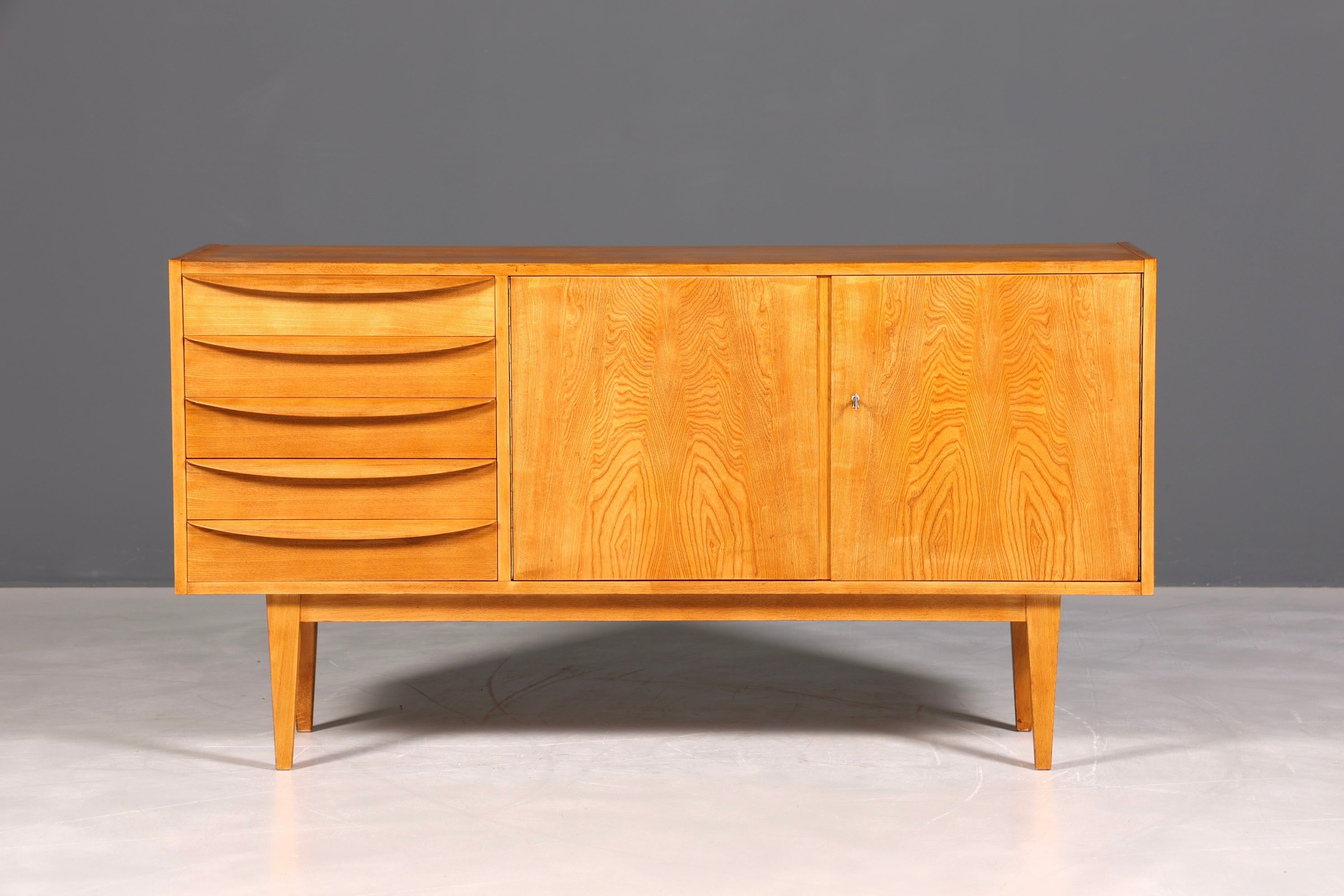 Original Hellerau Franz Ehrlich 602 Sideboard Mid Century TV Schrank VEB