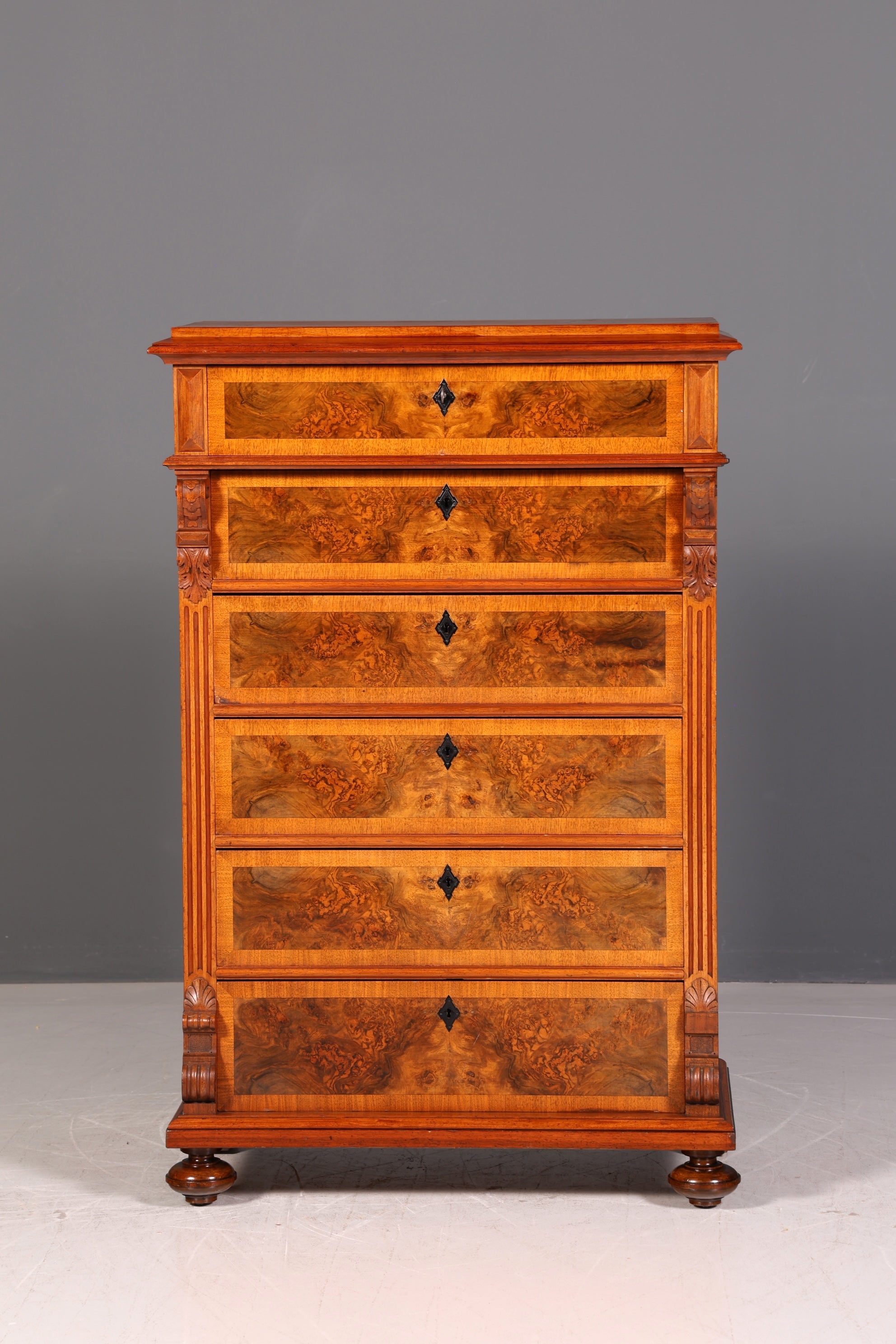 Dreamlike Art Nouveau Chest of Drawers Antique Vertiko Drawer Chest Highboard Lingerie Chest