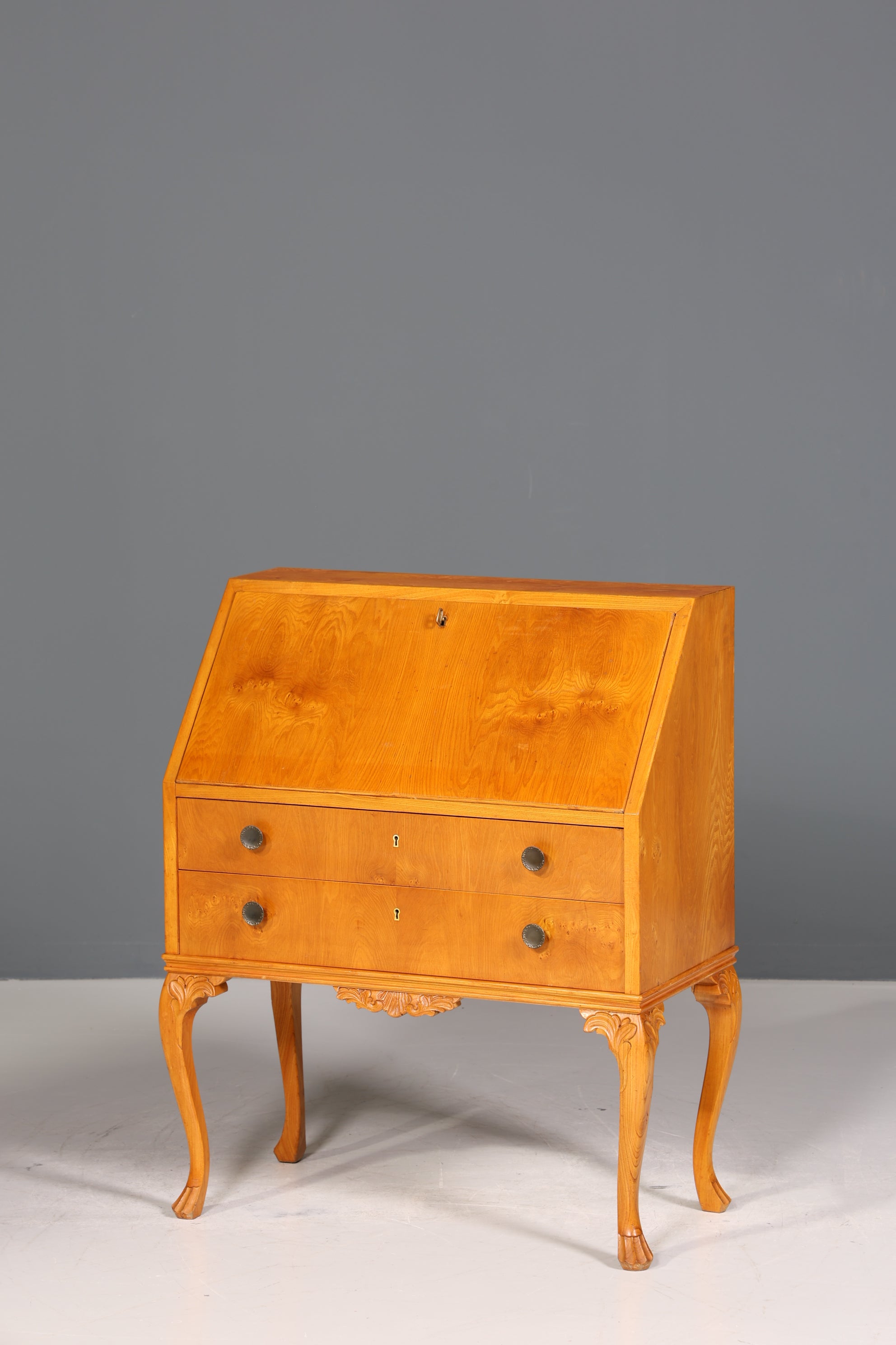 Wunderschöner Sekretär Chippendale Stil Antik um 1940 Büro Kommode Schreibkommode