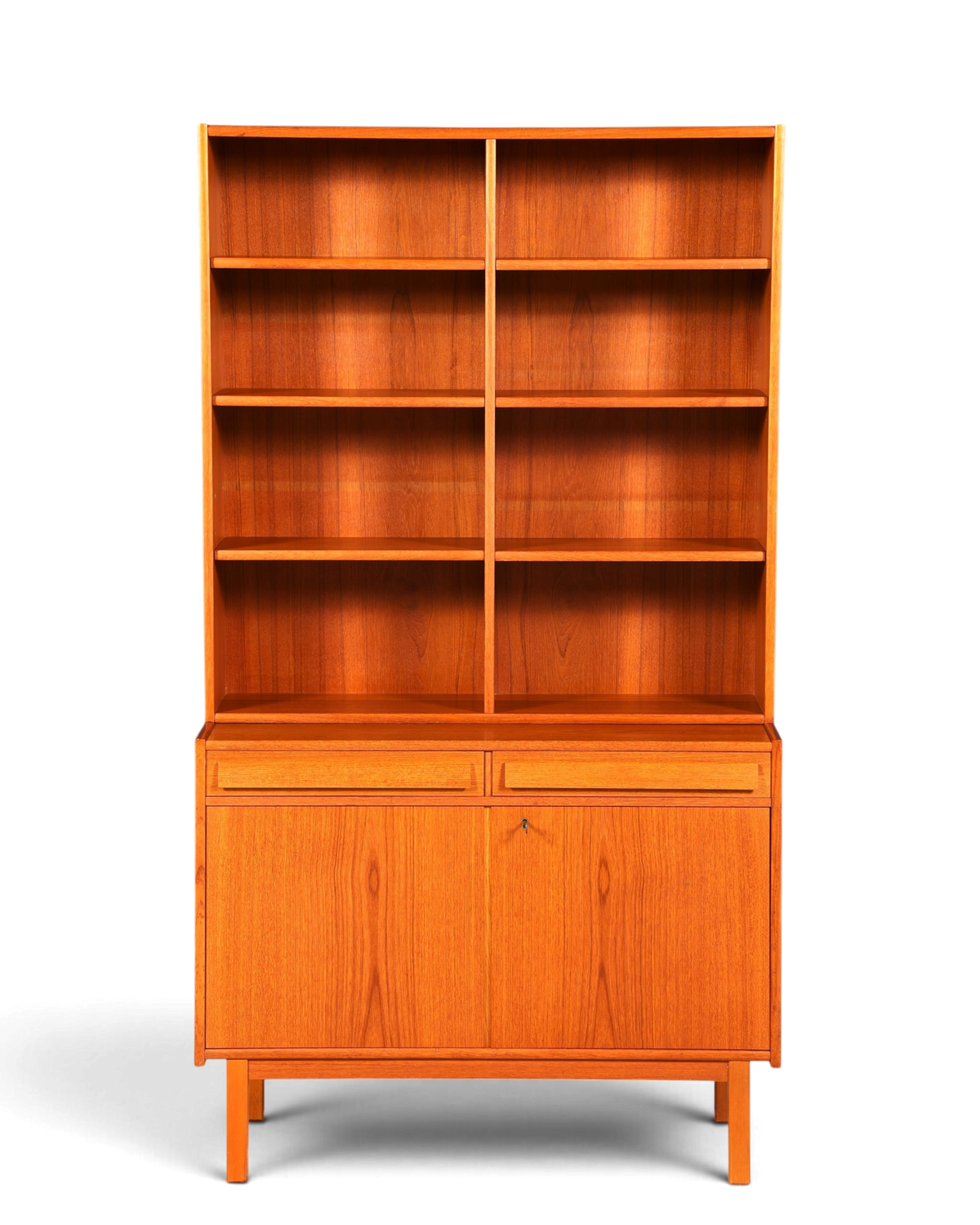 Traumhaftes Mid Century Regal Teak Holz Schrank Danish Design Retro Kommode Vintage Bücherregal 60er Jahre 2 von 2