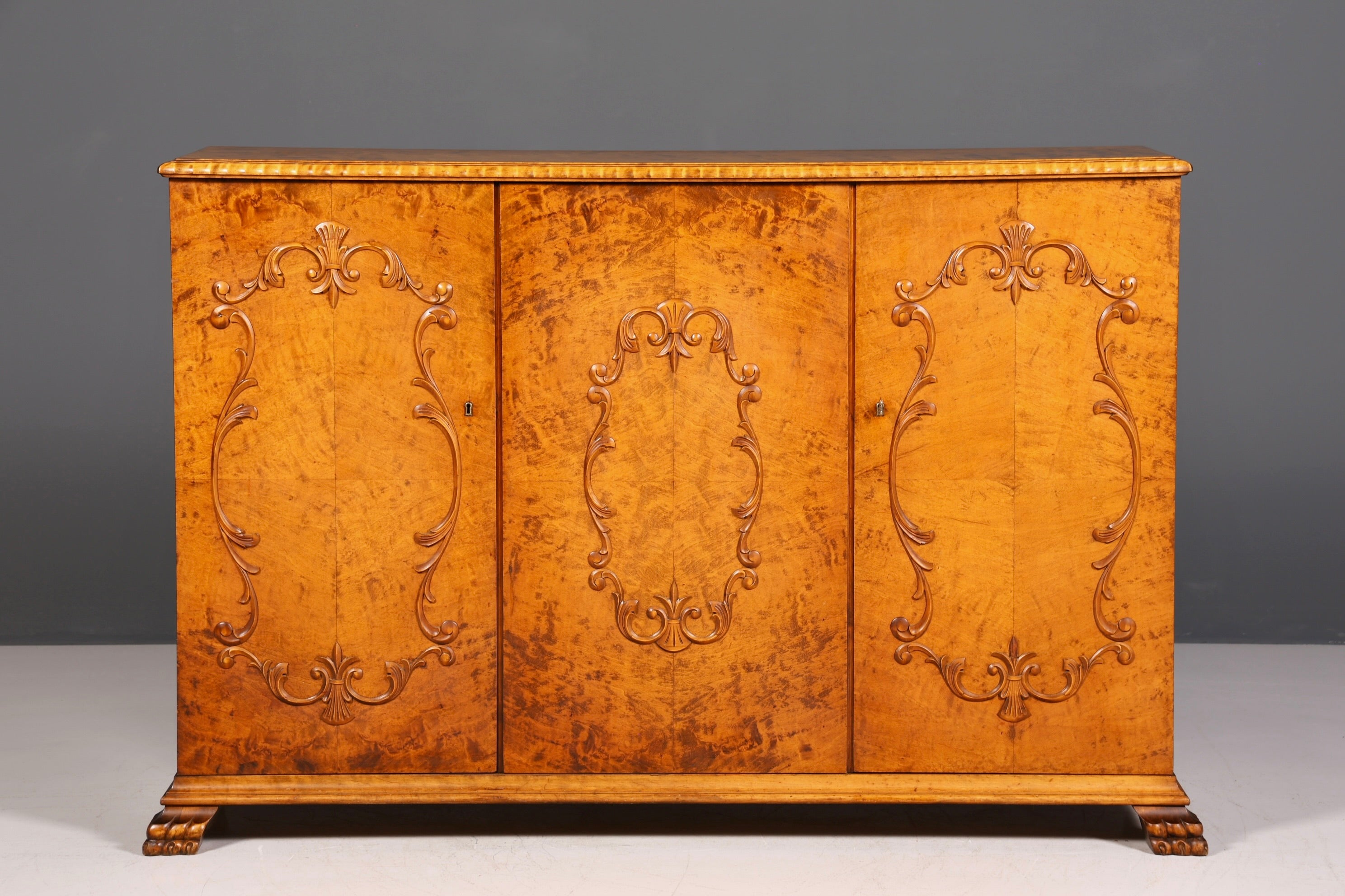 Stilvoller Original Art Deco Schrank Vertiko um 1940 Aktenschrank echt Holz Wäscheschrank Highboard