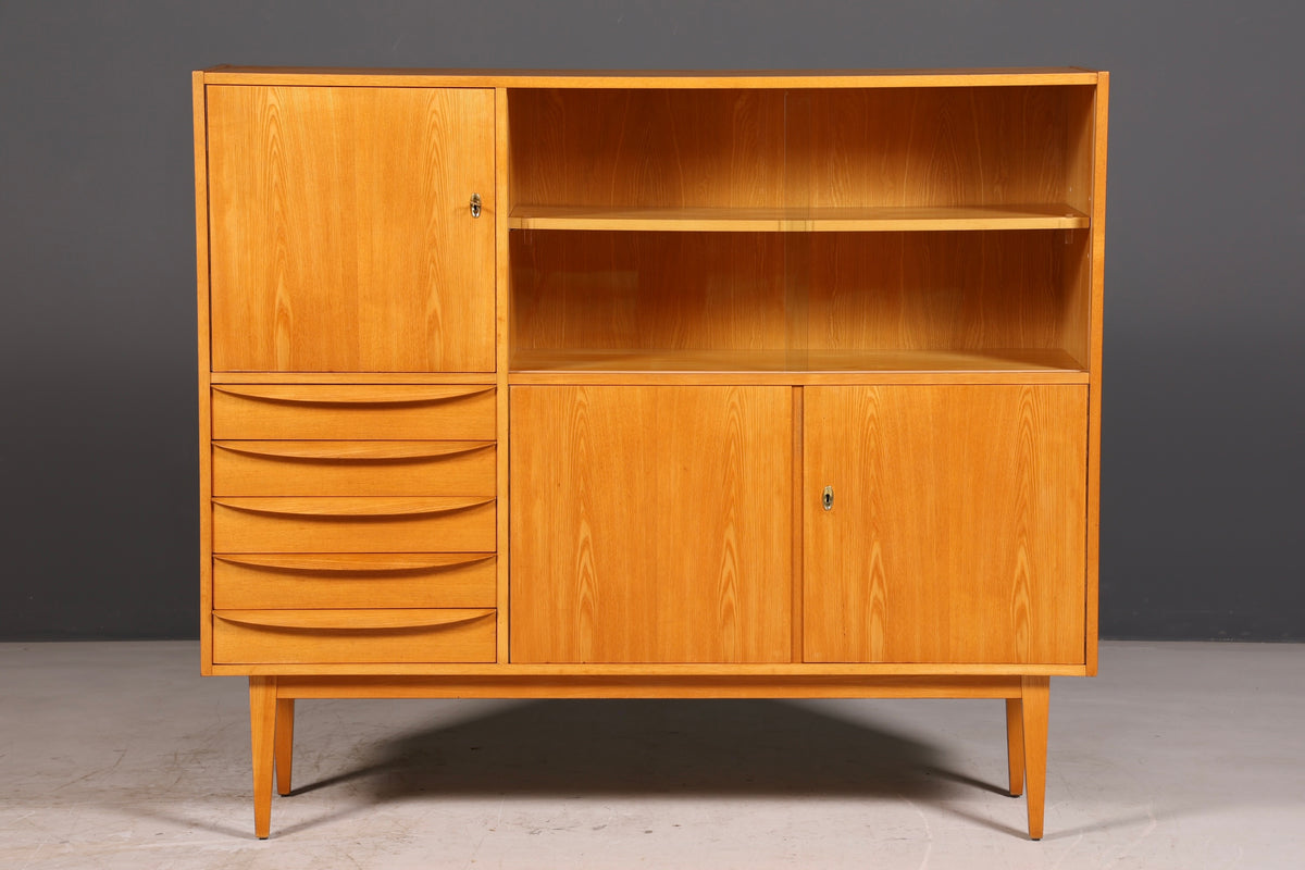 Wunderschöne Original Hellerau Mid Century Vitrine Schrank Franz Ehrlich 602 Kommode Bücherregal