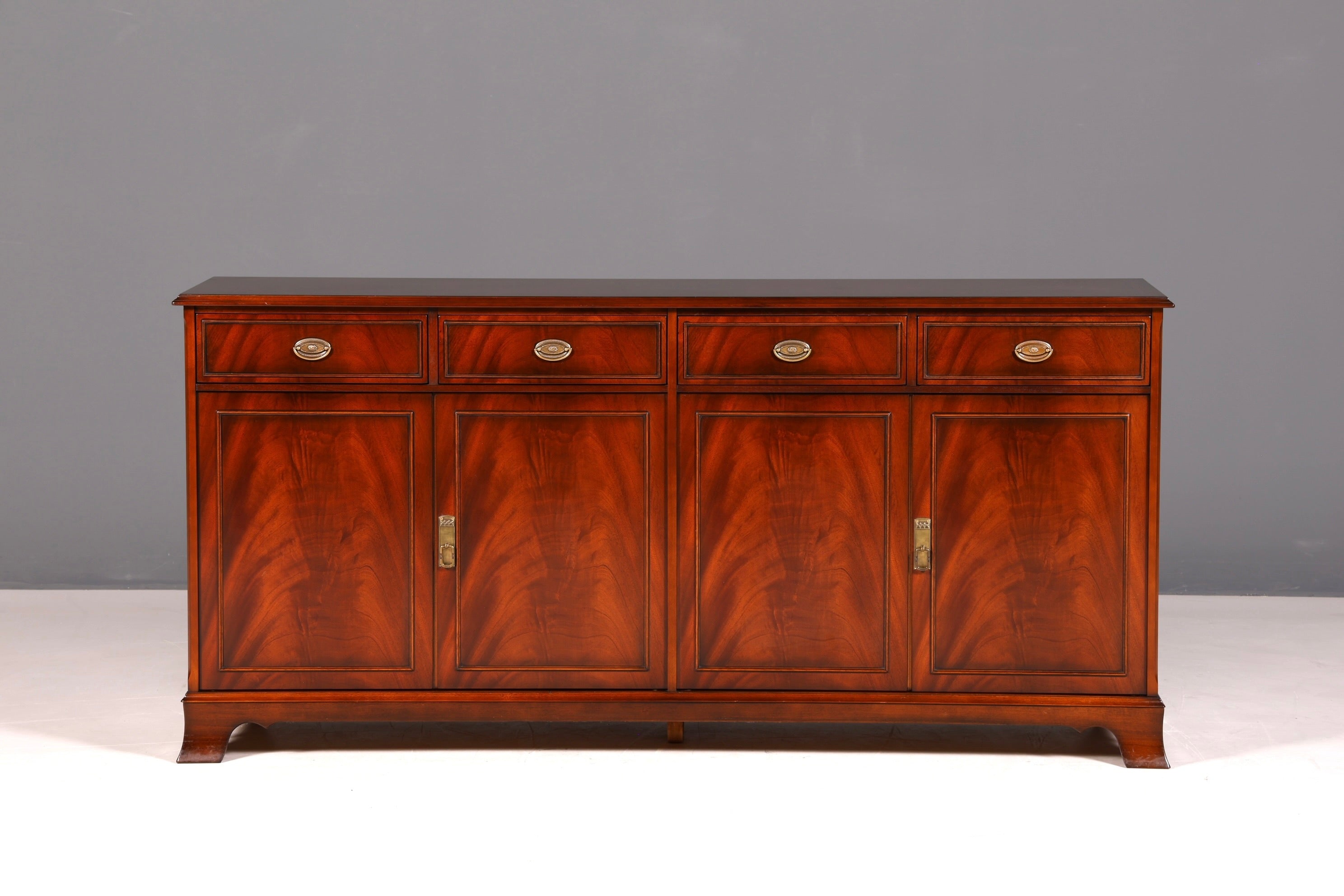 G096 Finish cm HELDENSE Wunderschönes Englisches Sideboard Mahagoni Schrank Antik 60s Buffetschrank Kommode