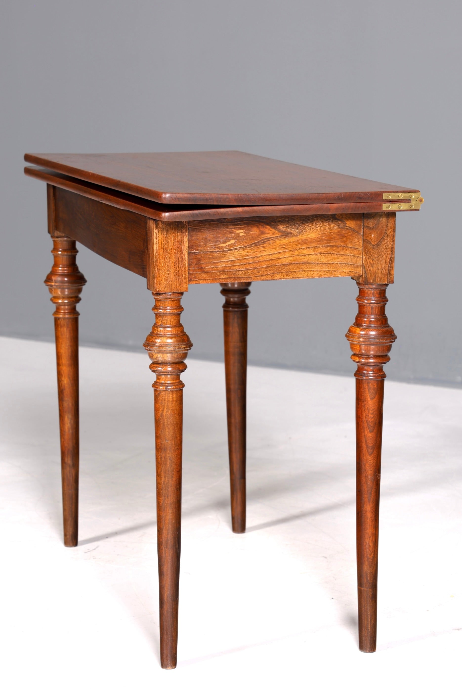 Dreamlike Gründerzeit-era table, fold-out console table, dining table, real wood, antique, game table, kitchen table