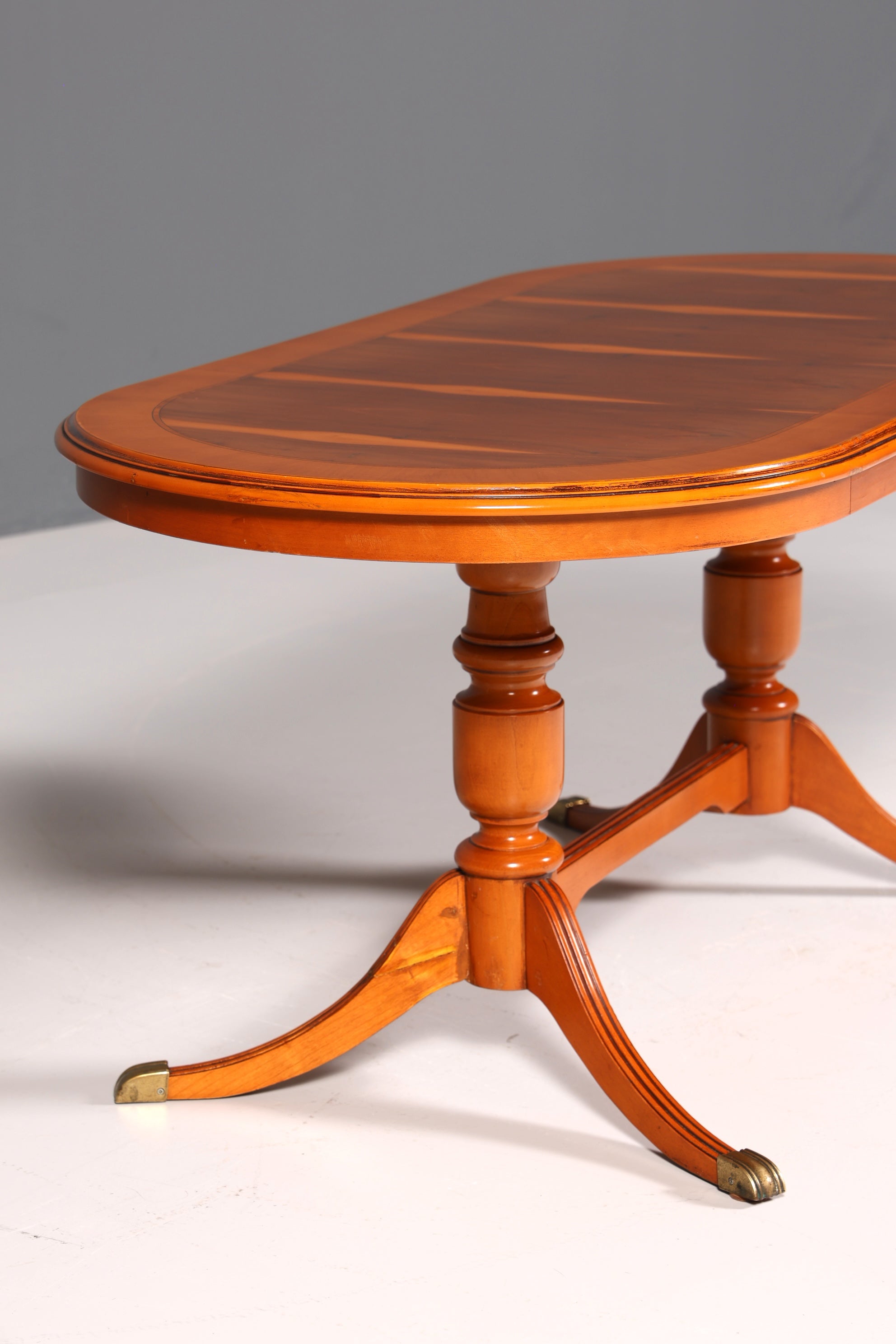 Dreamy English coffee table, antique style yew, Regency style side table