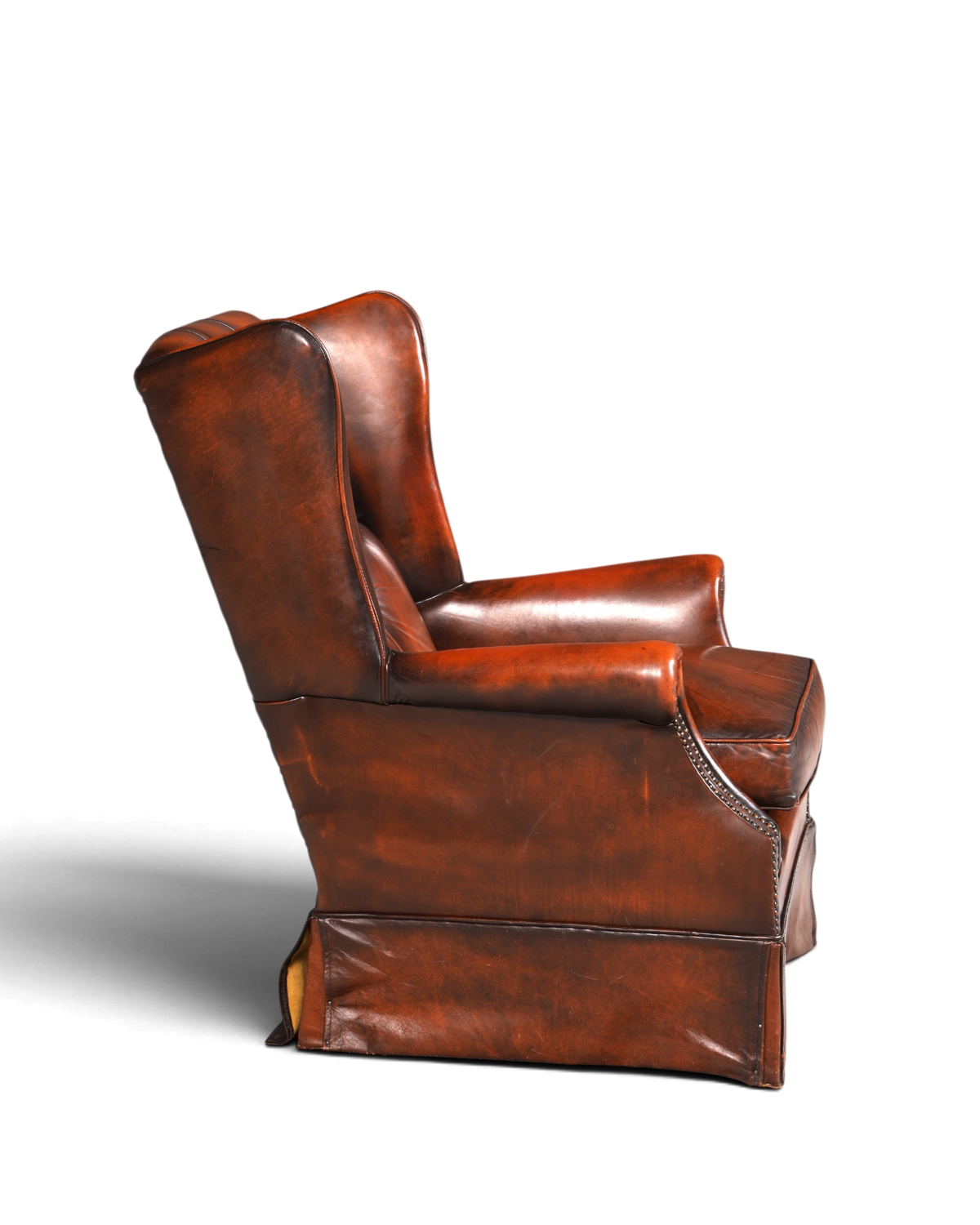 Original Chesterfield Ohrenbacken Sessel Englisch Leder Herrensessel UK Armlehnsessel