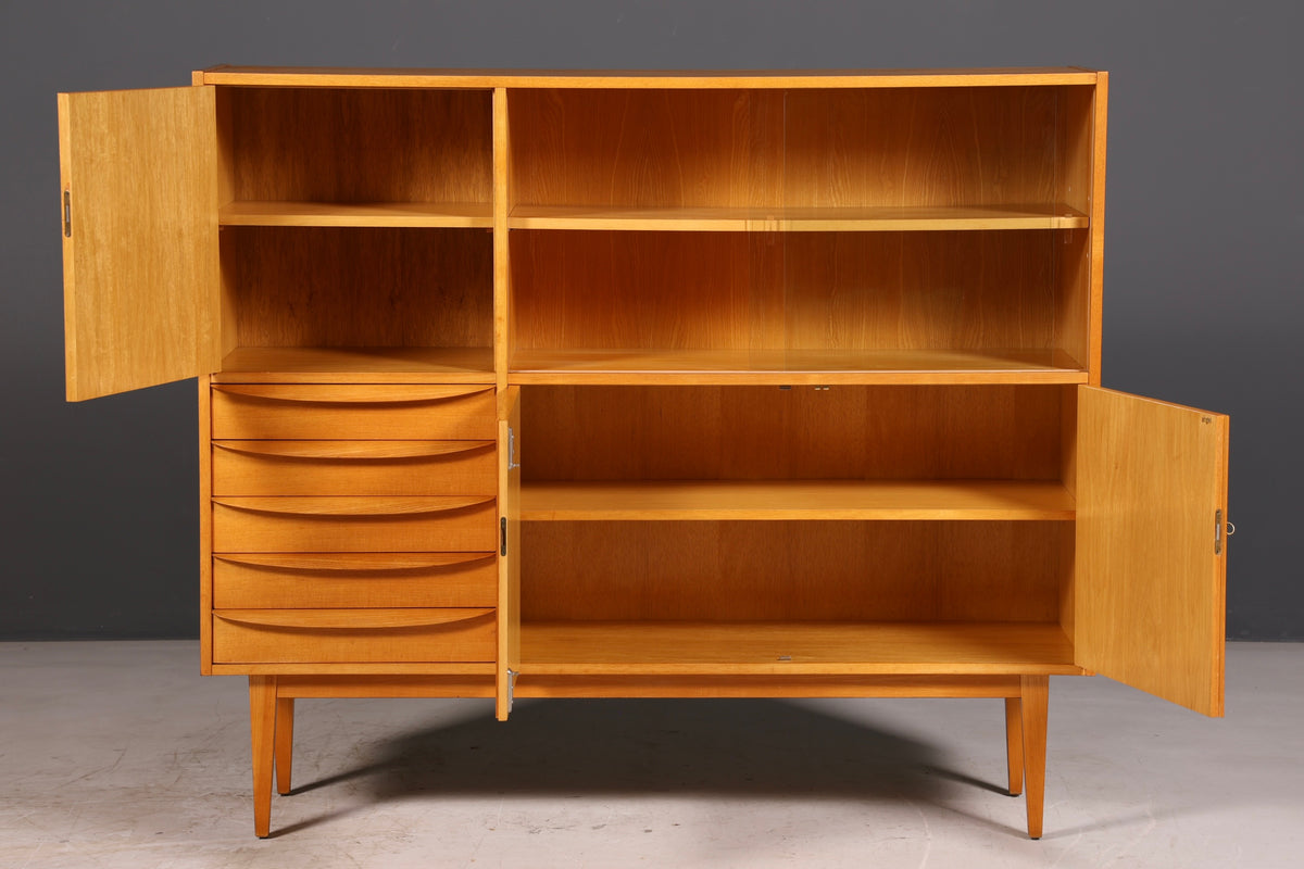 Wunderschöne Original Hellerau Mid Century Vitrine Schrank Franz Ehrlich 602 Kommode Bücherregal