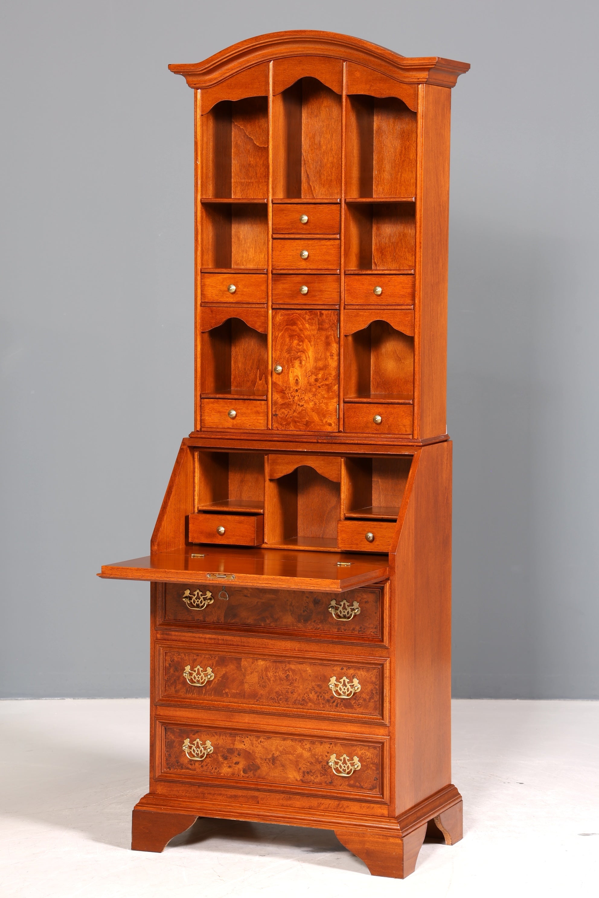 Wunderschöner Englischer Sekretär Büro Aufsatzsekretär Antik 60S Schrank UK