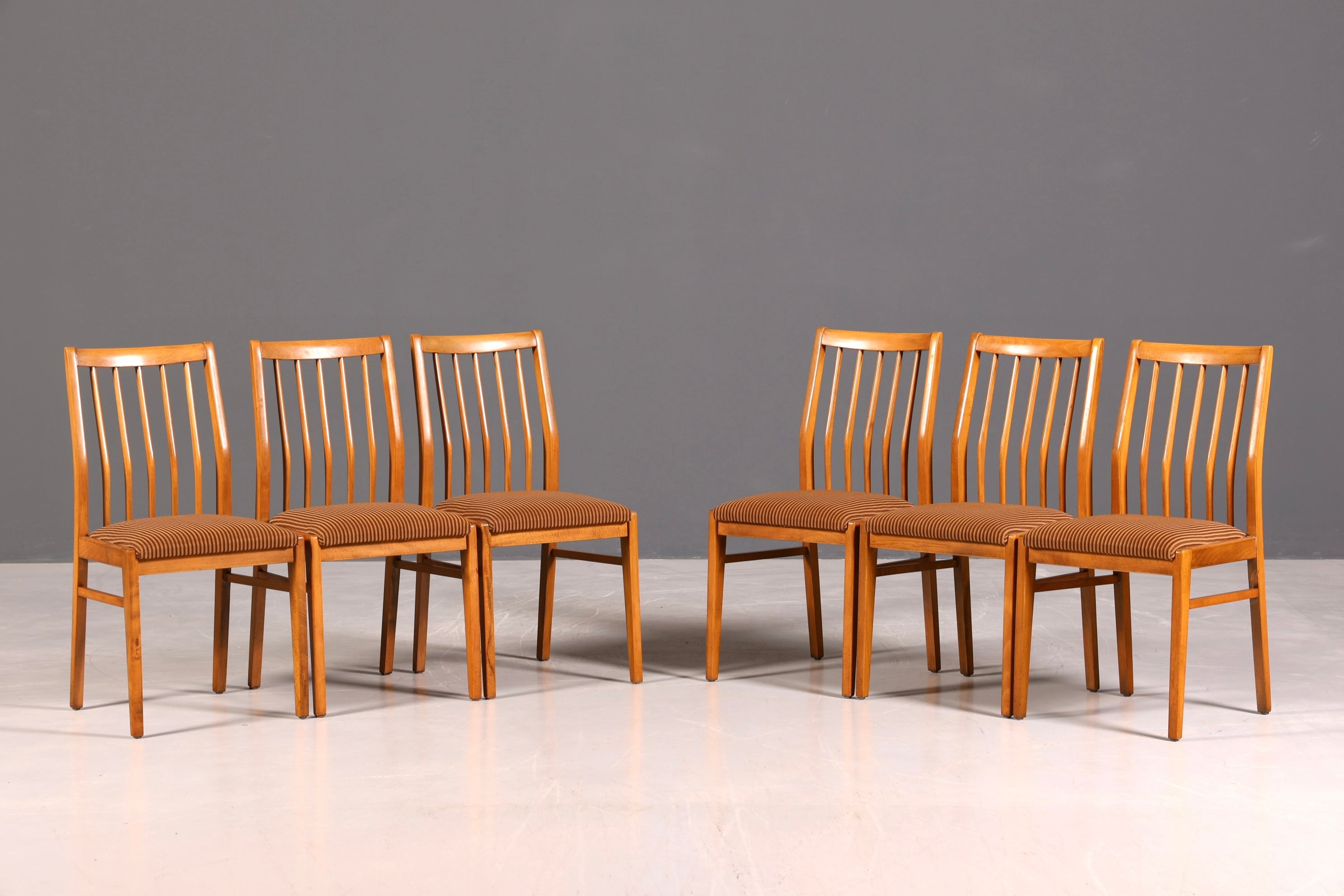 G228 Finish 6x Schlichte Mid Century Stühle Retro Stuhlset Danish Design Küchenstühle Esszimmer Stühle (Kopie)