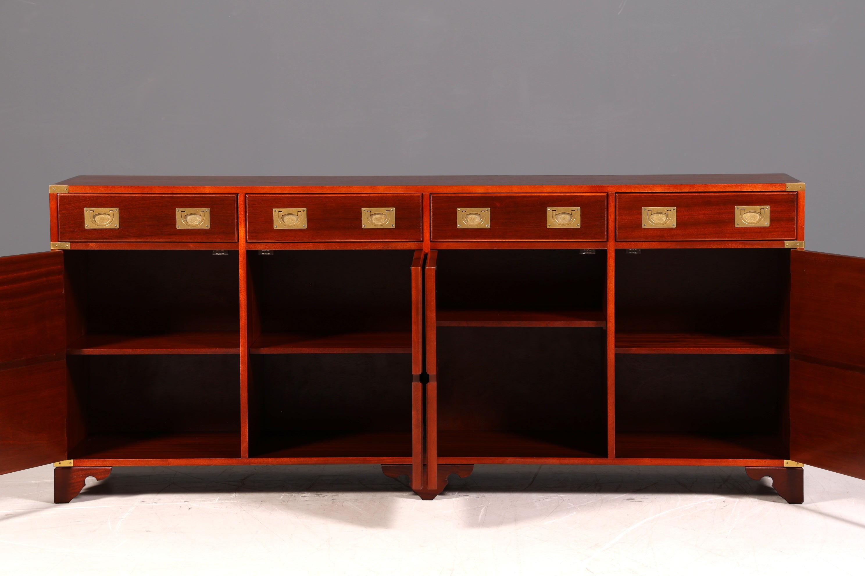 Traumhaftes XXL Maritim Sideboard Englische Schiffs Kommode Englisch Antik Schrank Military Chest
