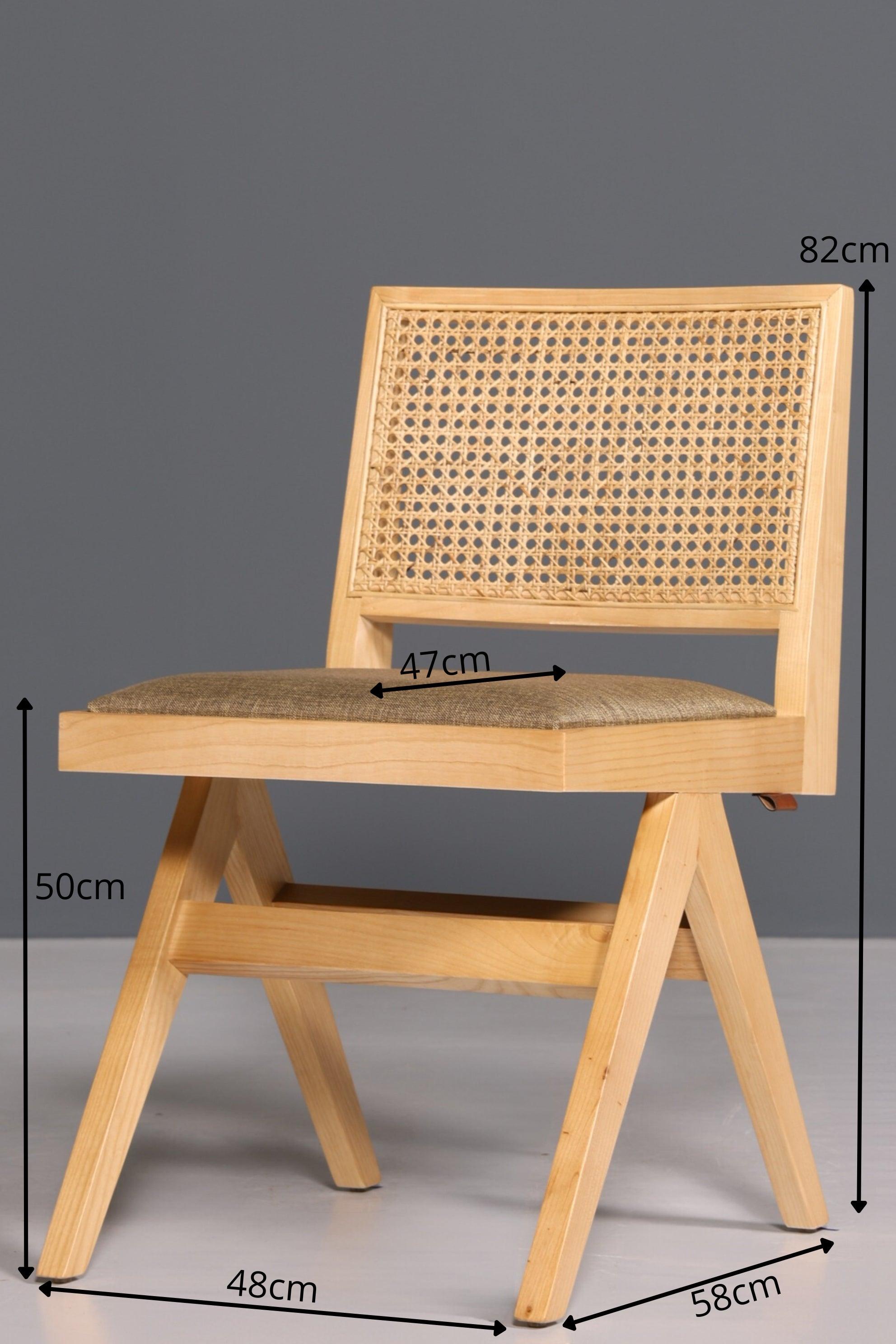 Edler "Vienna Beige" Stuhl Esszimmerstuhl mit Wiener Geflecht Korbgeflecht Schreibtischstuhl Lounge Stuhl