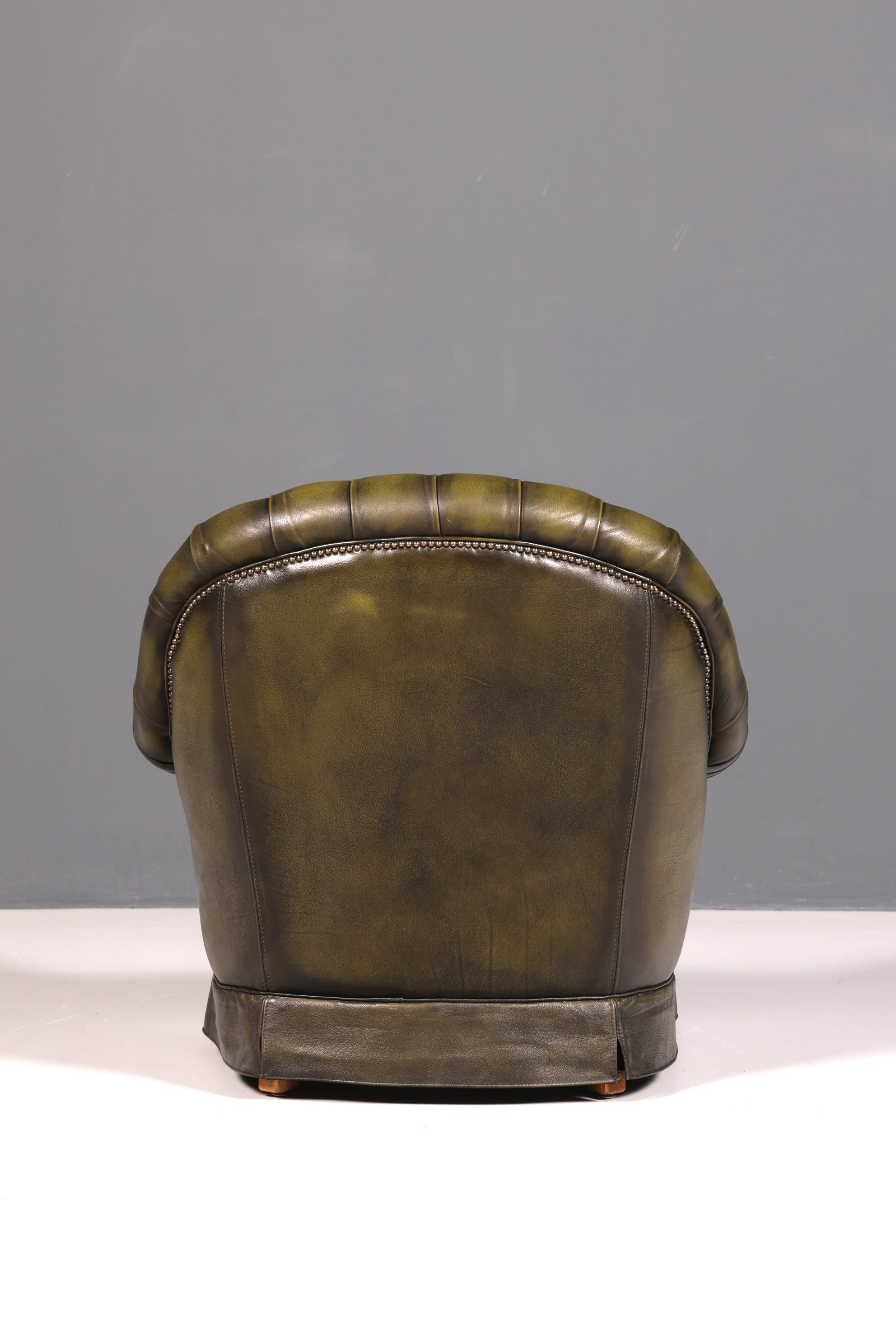 Stilvoller Original Chesterfield Sessel Englischer Armlehnsessel Echt Leder Herrensessel UK