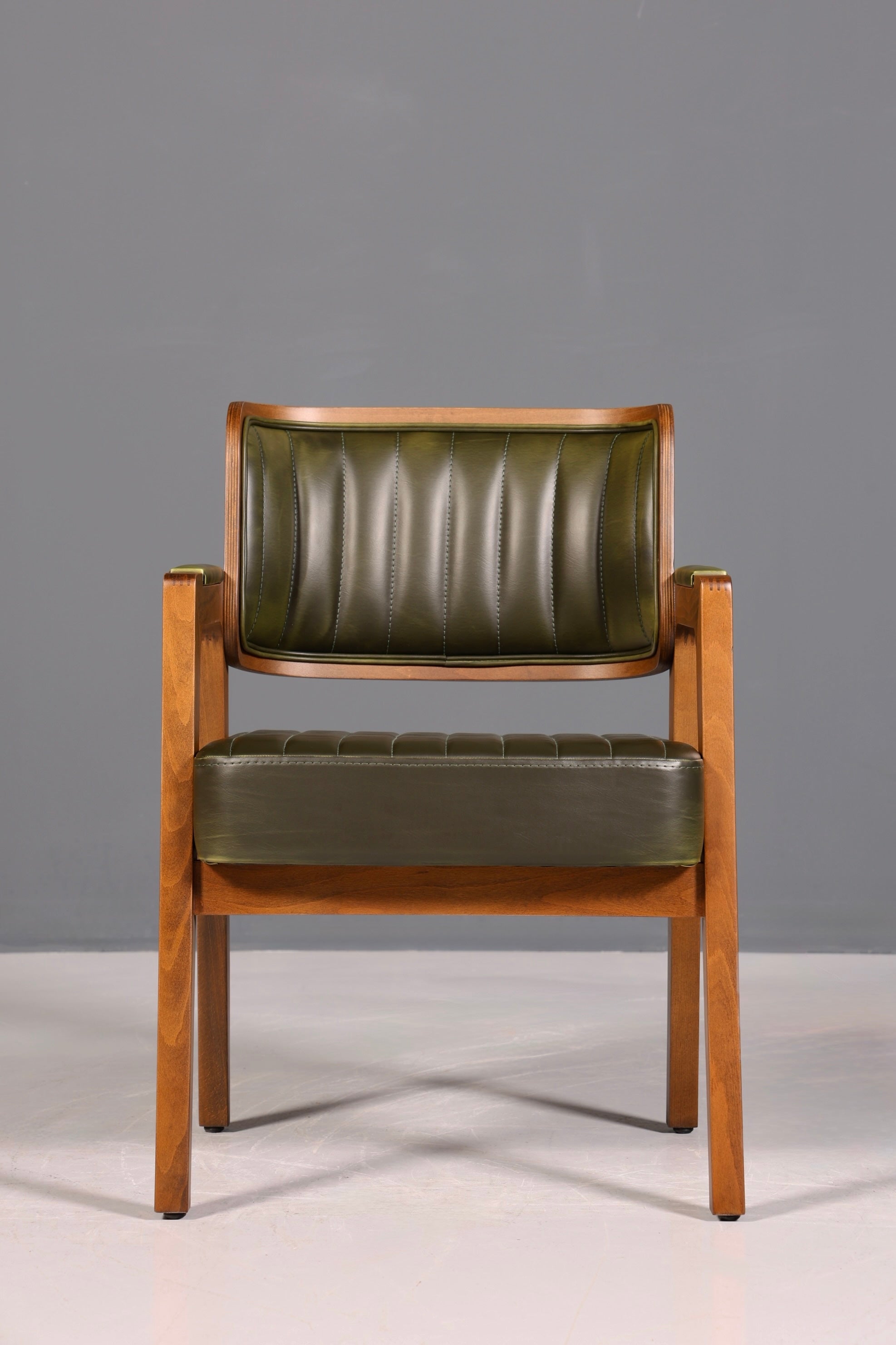 Noble armchair "Lima" dining room chair with wickerwork in green kitchen chair armchair