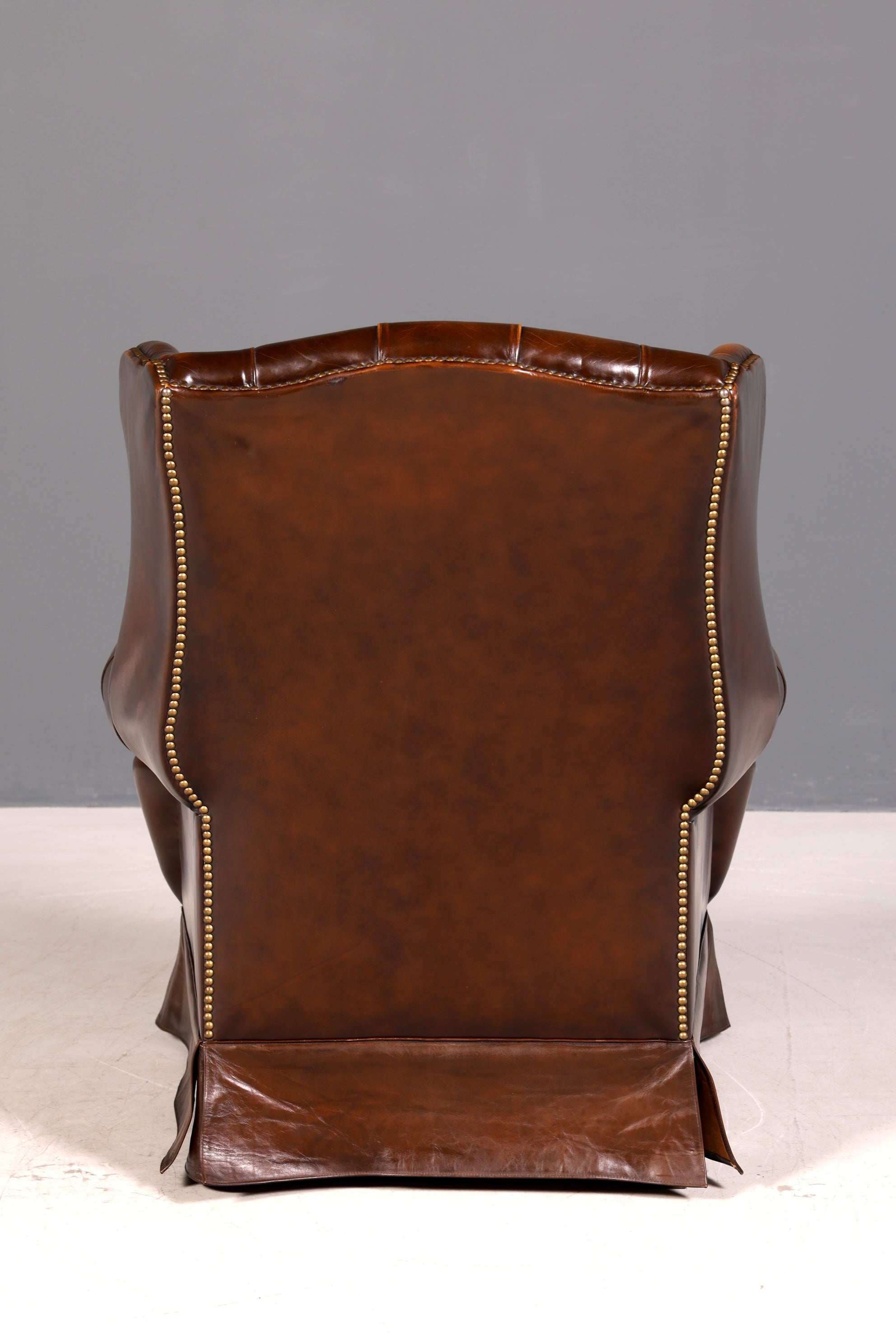 Stilvoller Original Chesterfield Ohrenbacken Sessel Englisch Leder Herrensessel UK Armlehnsessel