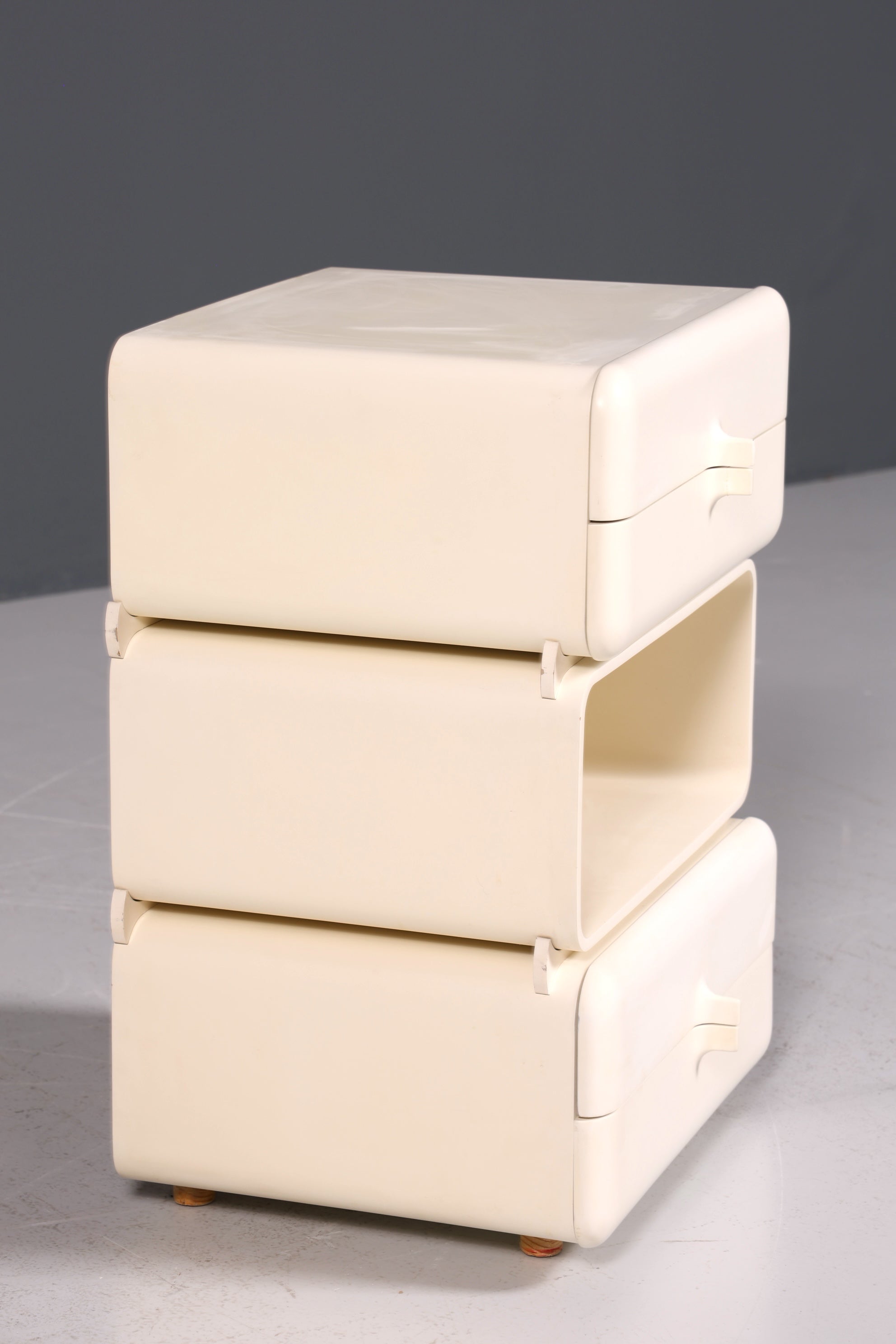 Seltene Mid Century Kommode Space Age Module Nachttisch Design Frankreich Vintage Schubladenkommode 5 von 5