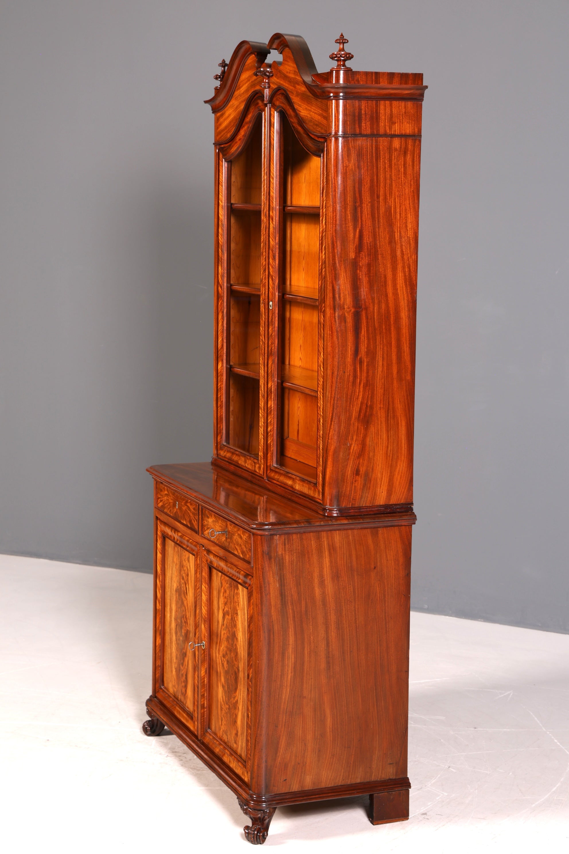 G405 Finish cm Traumhafte Louis Philippe Vitrine Antik Biedermeier Schrank echt Holz um 1880 (Kopie)