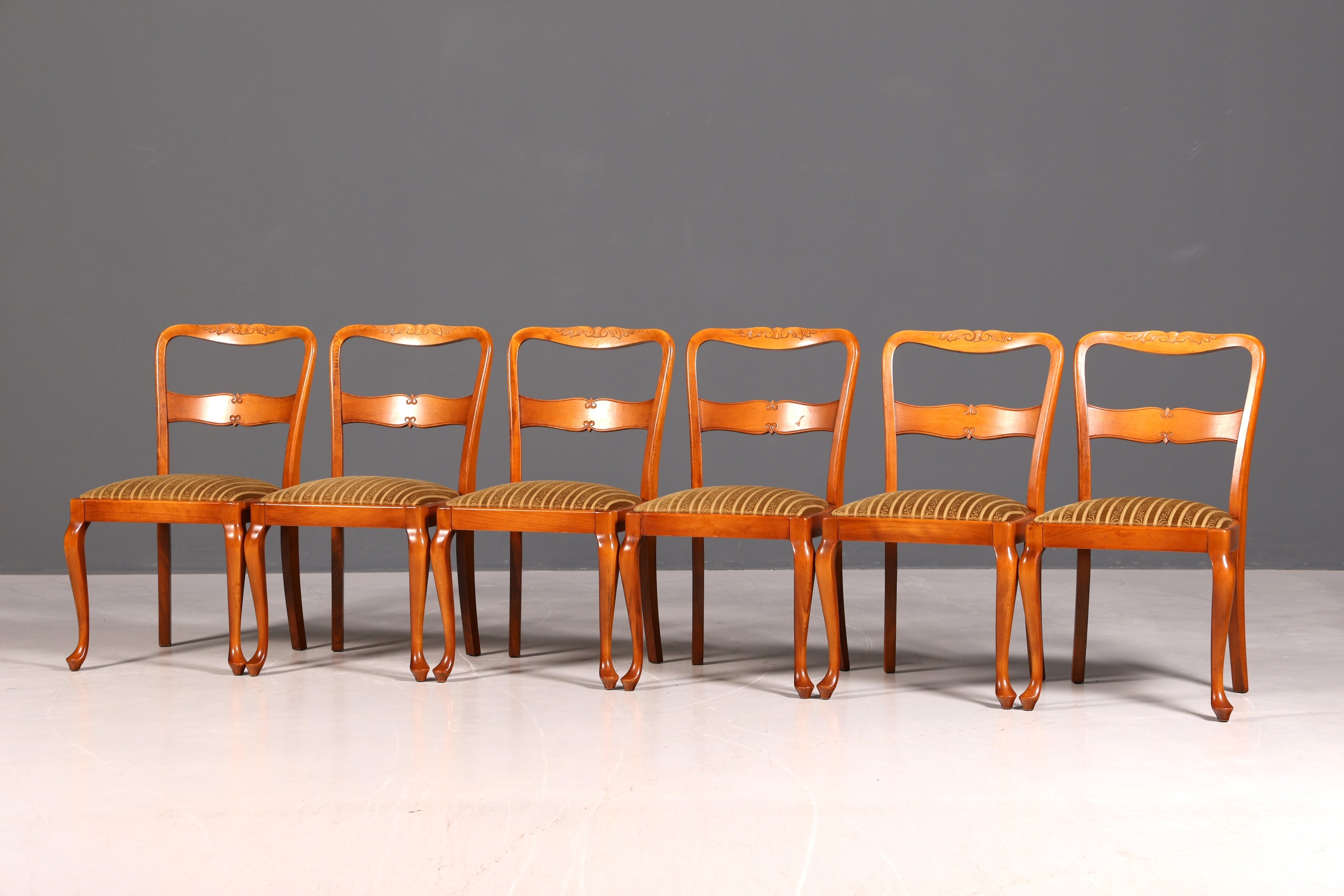 G367 Finish 6x Wunderschöne Chippendale Stühle Barock Stil Stuhlset Polsterstuhl Set Küchenstühle Esszimmer Stühle (Kopie)