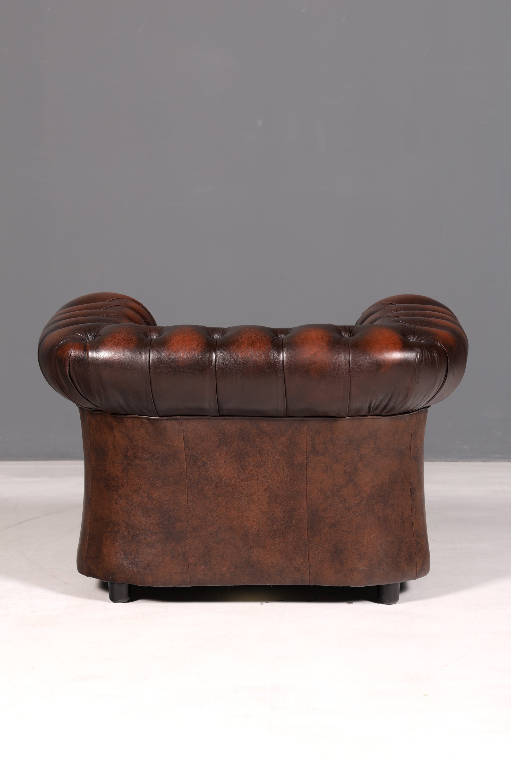 Elegant Original Centurion Chesterfield Armchair from England, English Wingback Armchair, Gentleman’s Armchair, Leather Armchair