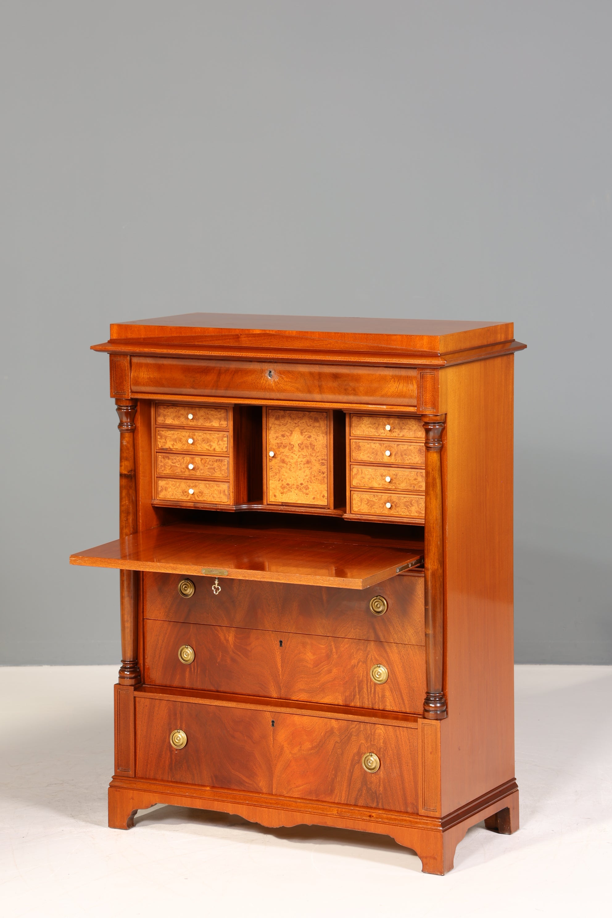 Wunderschöner Original Biedermeier Sekretär um 1860 Englisch Kommode Antik Bürokommode