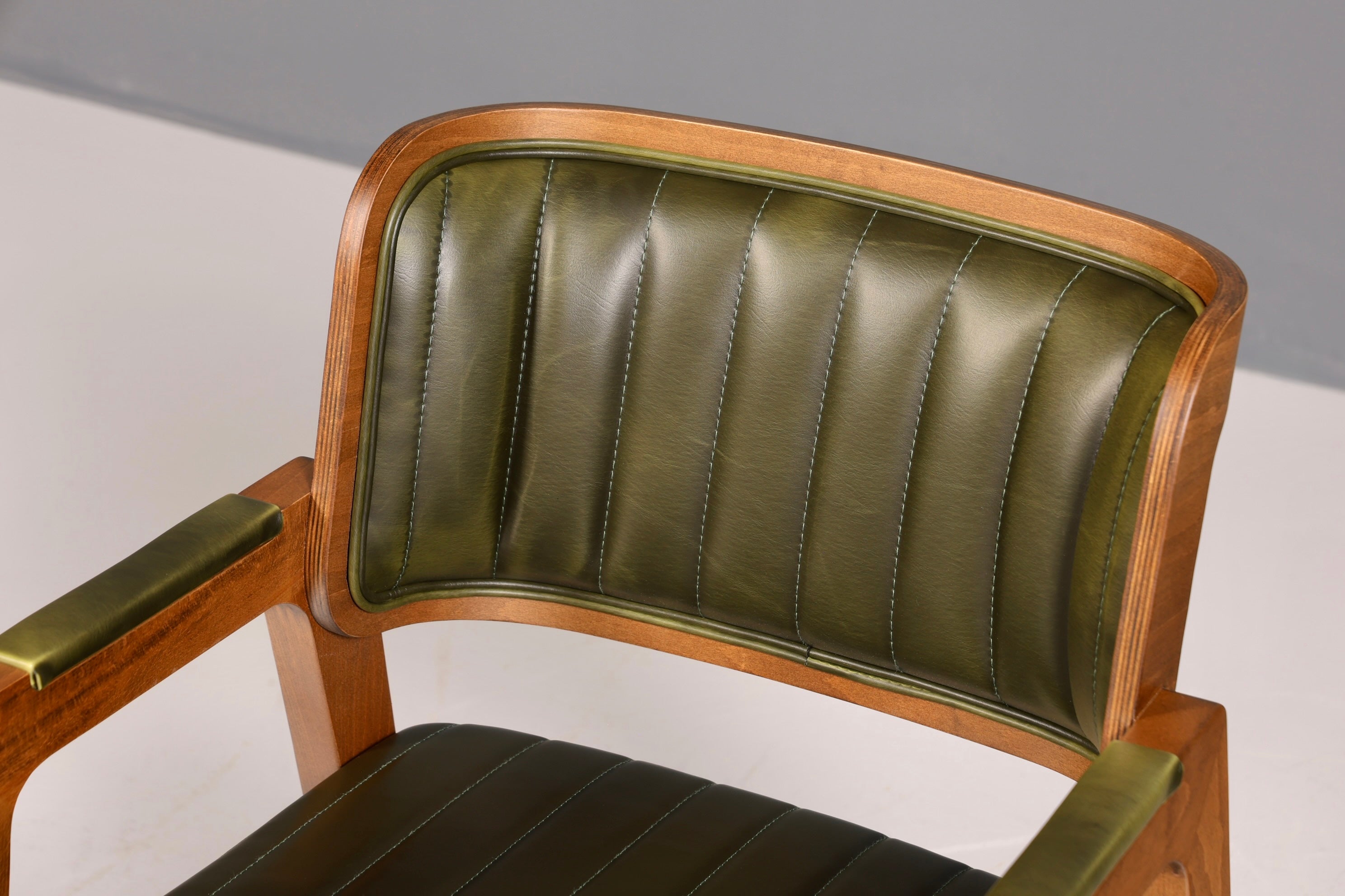 Noble armchair "Lima" dining room chair with wickerwork in green kitchen chair armchair