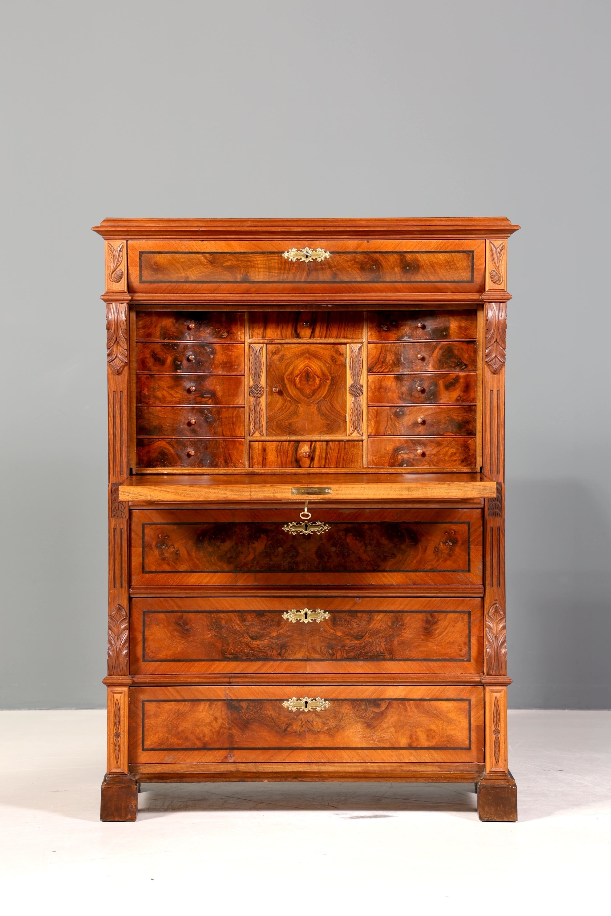 Wunderschöner Gründerzeit Sekretär Jugendstil Vertiko Antik Kommode um 1900