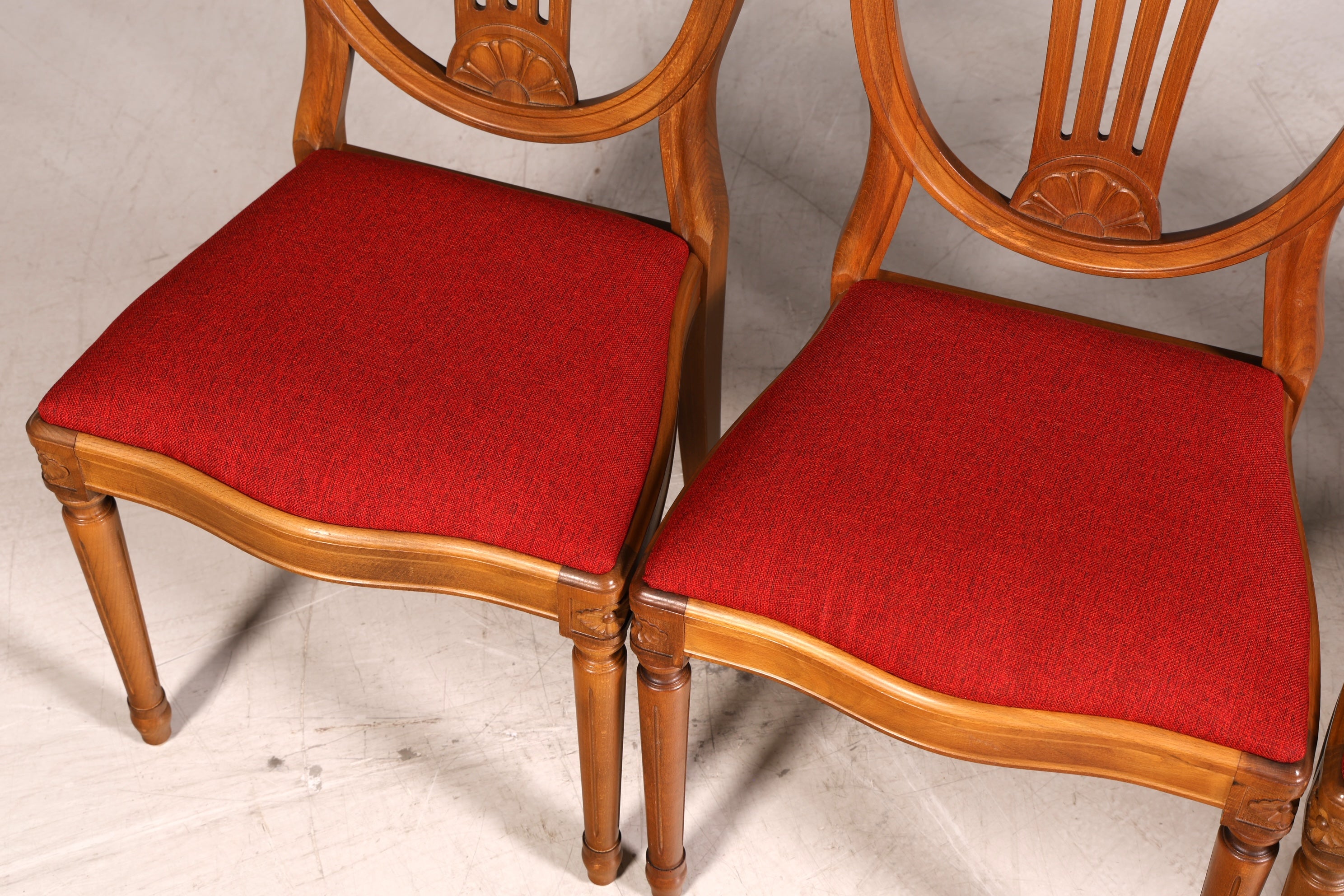 Wunderschöne 4er Set Englische Stühle Regency 60er Jahre Dining Chairs Antik Polsterstühle