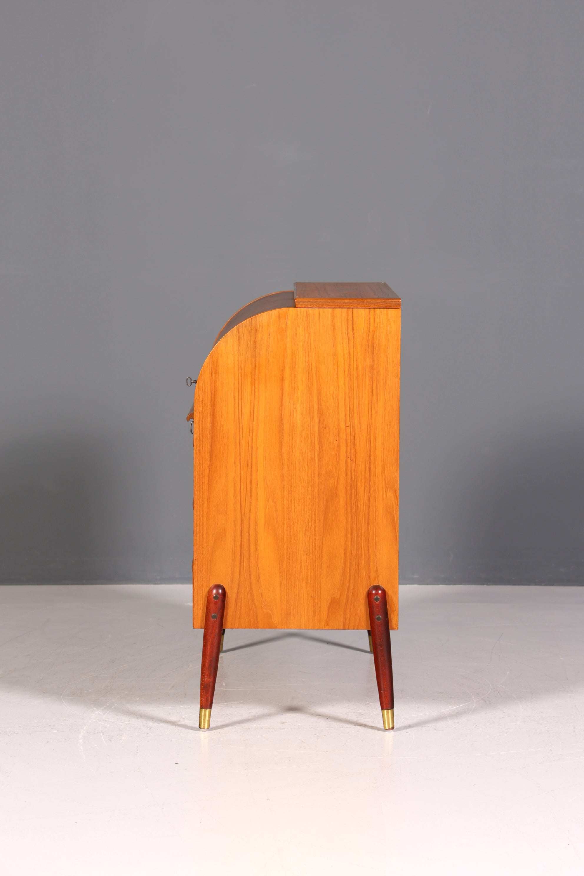 Schlichter Mid Century Rollladen Sekretär von Bröderna Gustafssons Büro Schrank Schreibkommode 60s Schreibmöbel