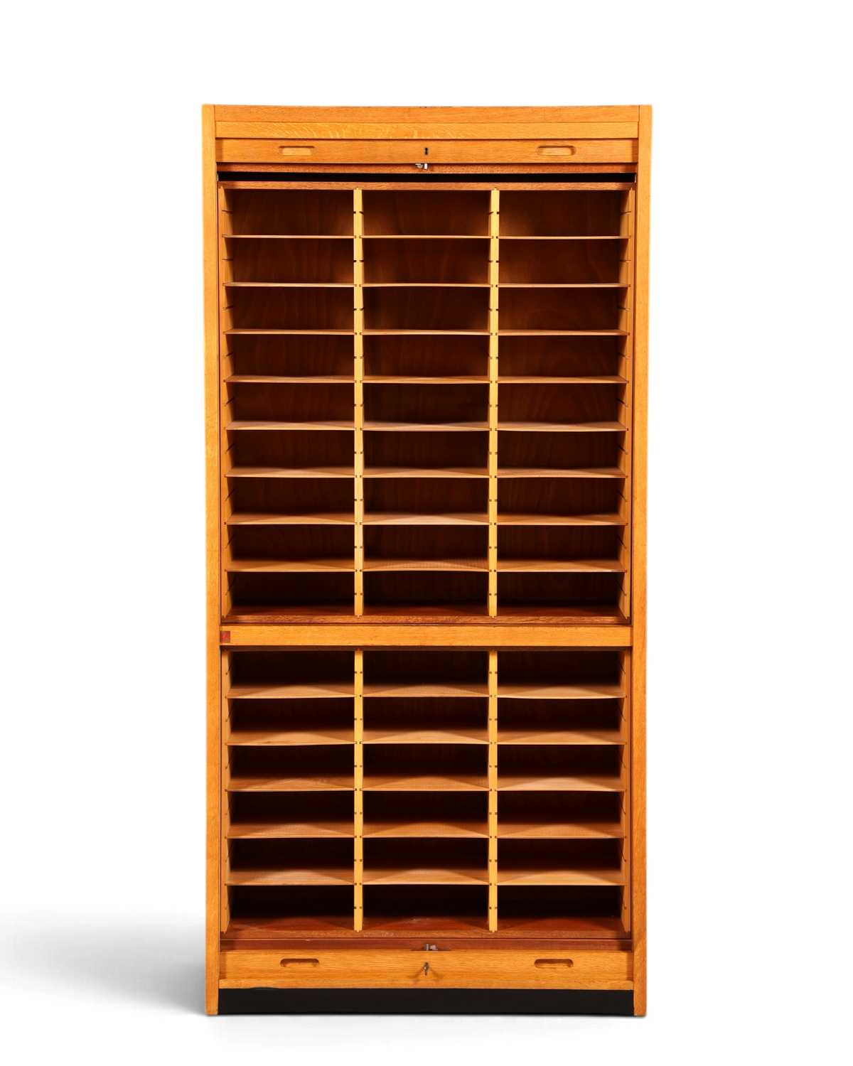 Stilvoller Mid Century Rollladenschrank Bauhaus Apothekerschrank Art Deco Büro Aktenschrank
