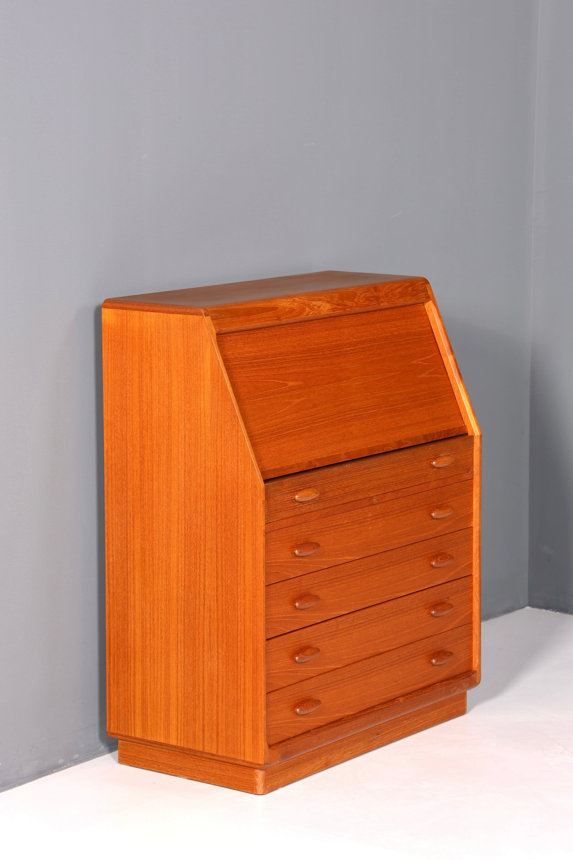 Edler Original Dyrlund Sekretär Mid Century Schreibtisch Danish Design Teak Holz Kommode Schreibkommode