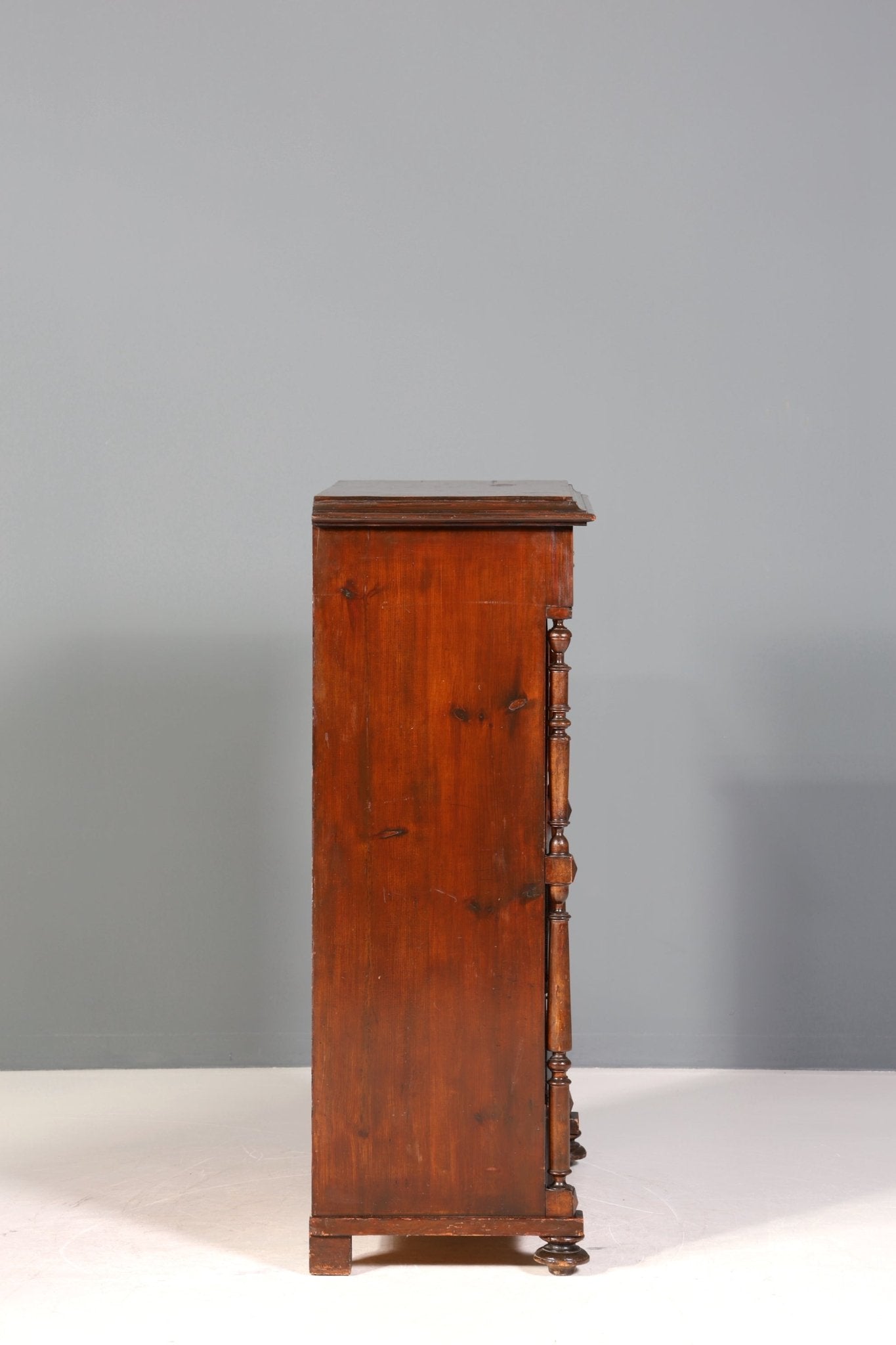 Wunderschöner Gründerzeit Sekretär Vertiko Nussbaum Highboard Louis Philippe Kommode Sekretär Schrank um 1880