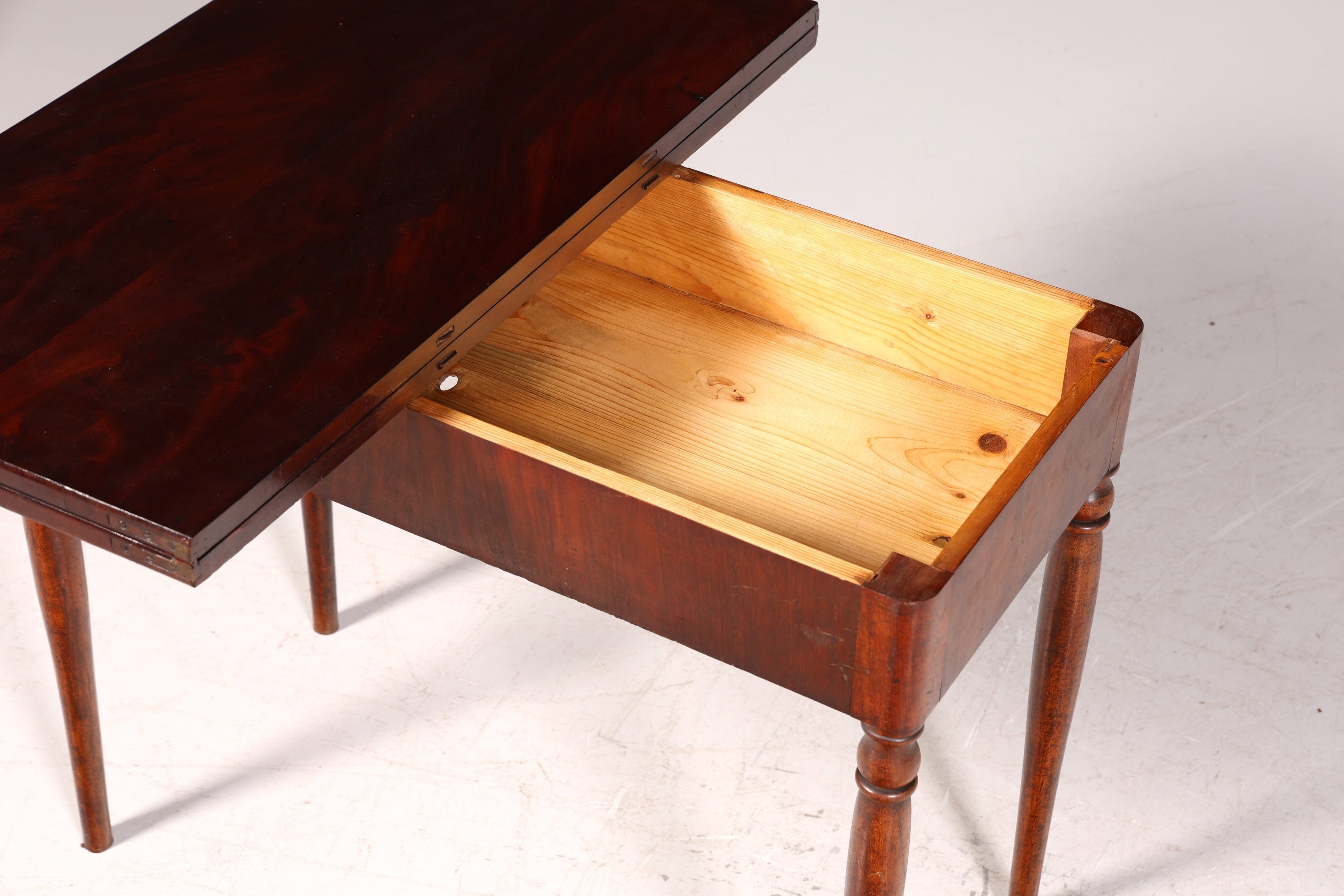 Dreamlike Louis Philippe table, fold-out console table, English desk, real wood antique, game table, kitchen table, dining table